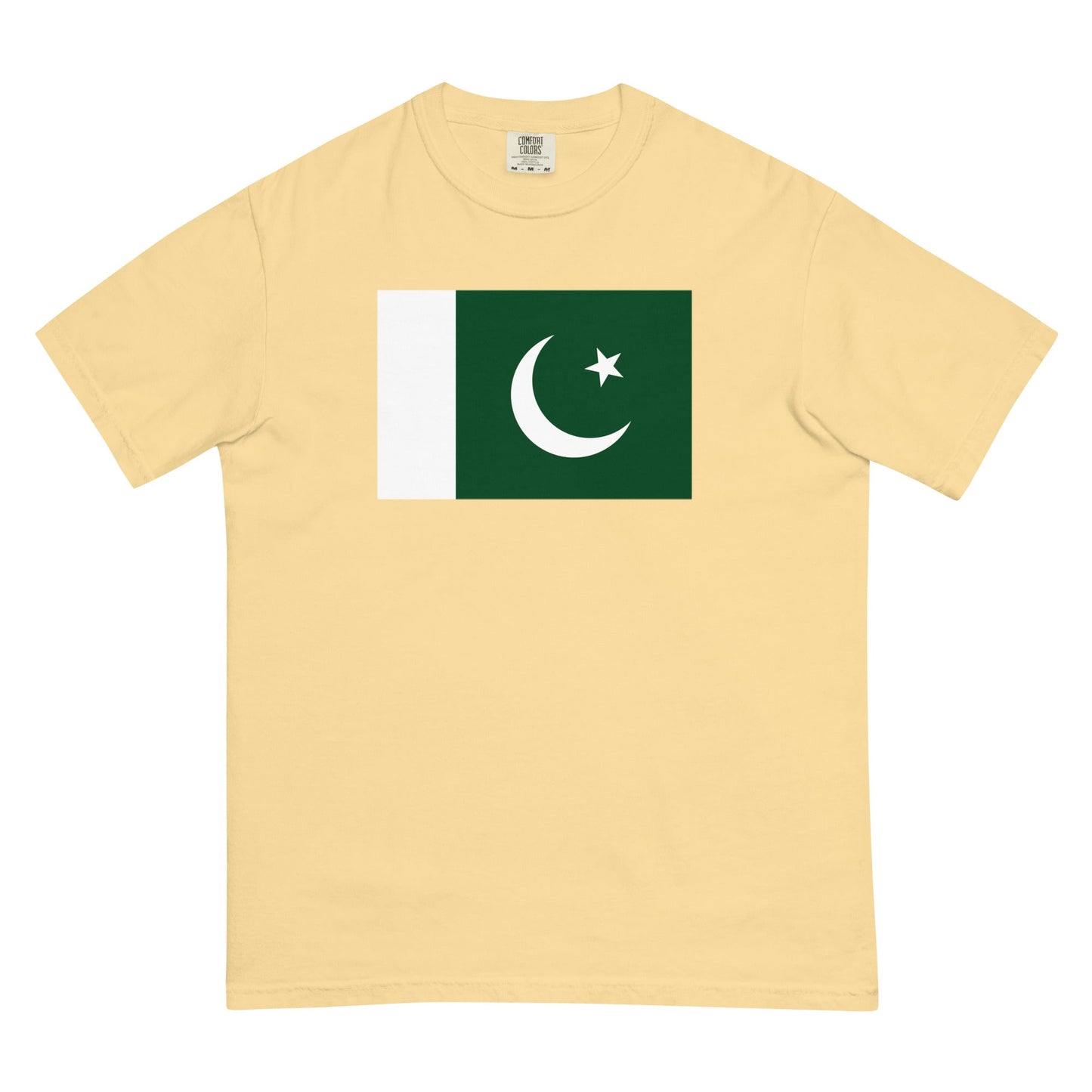 Flat lay of true navy Palau 1 flag tee, 2X large size