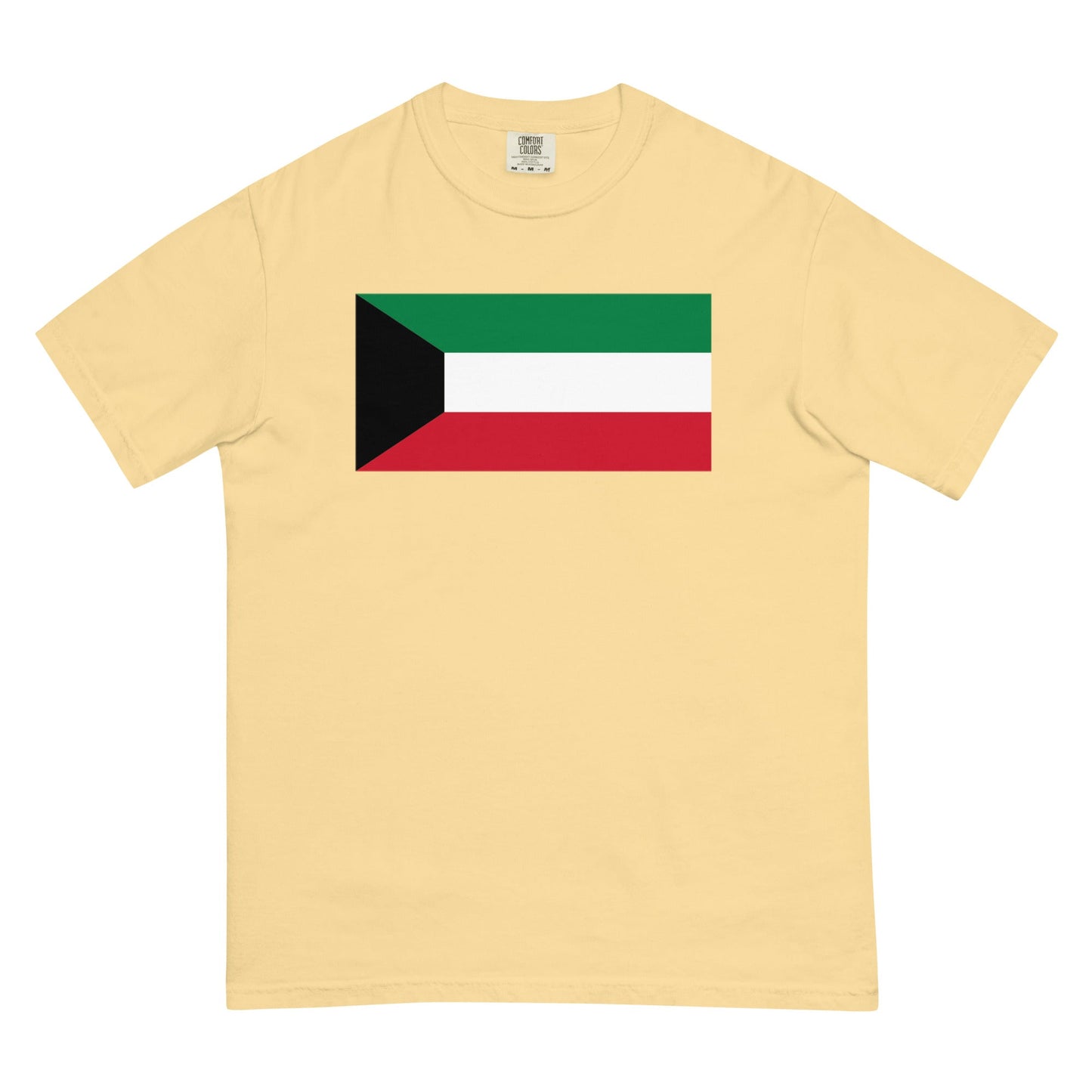 Flat lay of grape Kuwait flag tee, 4X large size