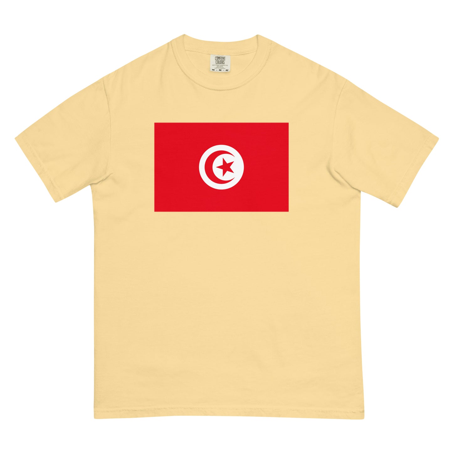 Bold Tunisia flag design tee in brick, 4X large