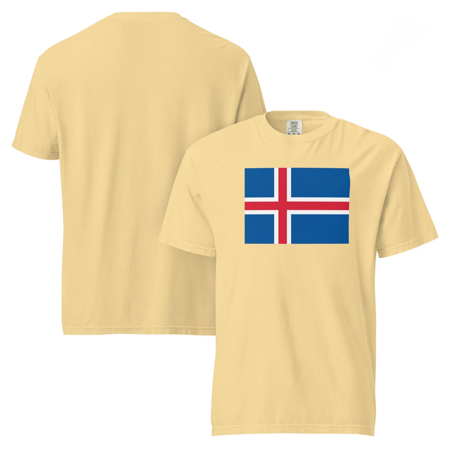 true navy shirt with Iceland flag design, small