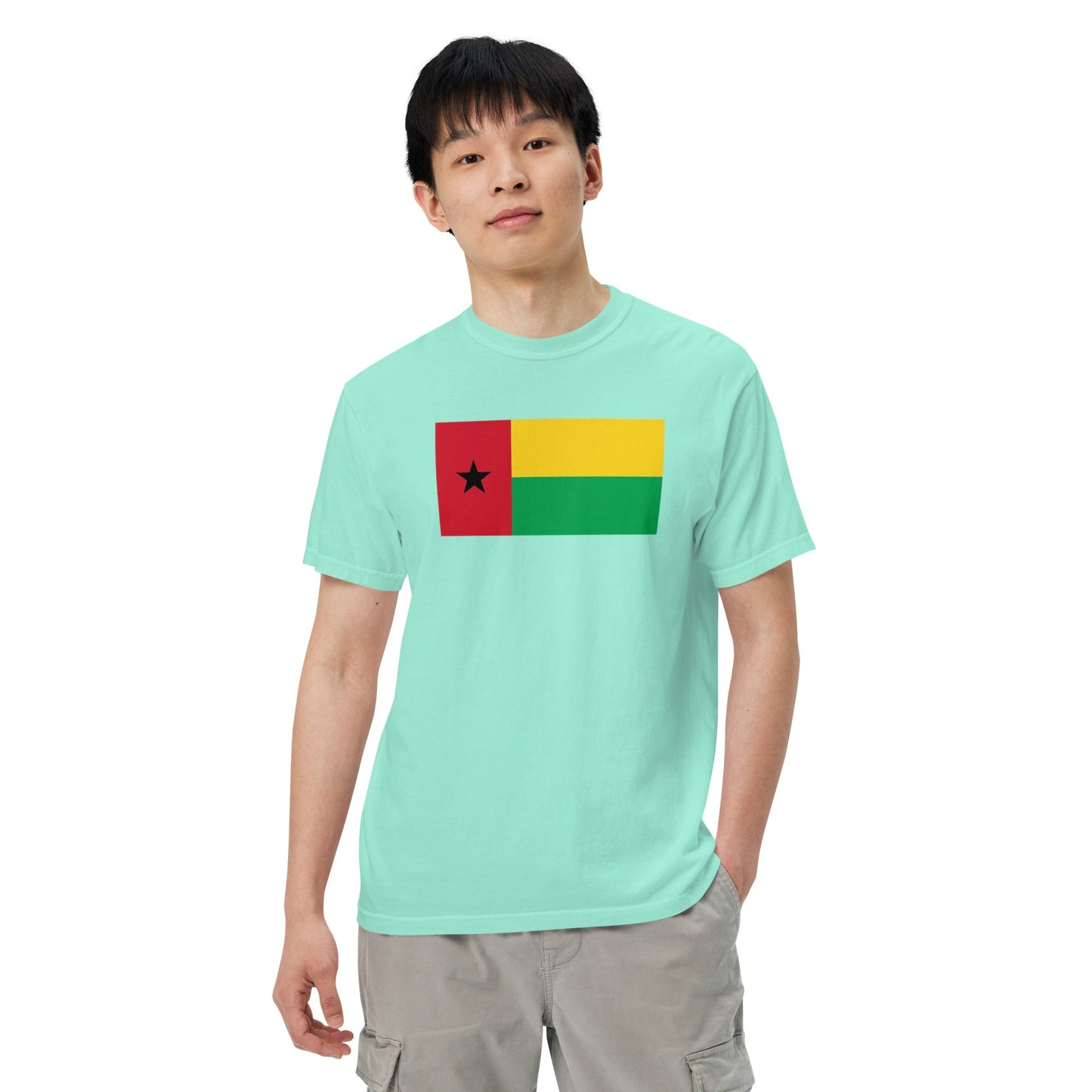 Guinea Bissau heritage shirt, blue spruce, size medium