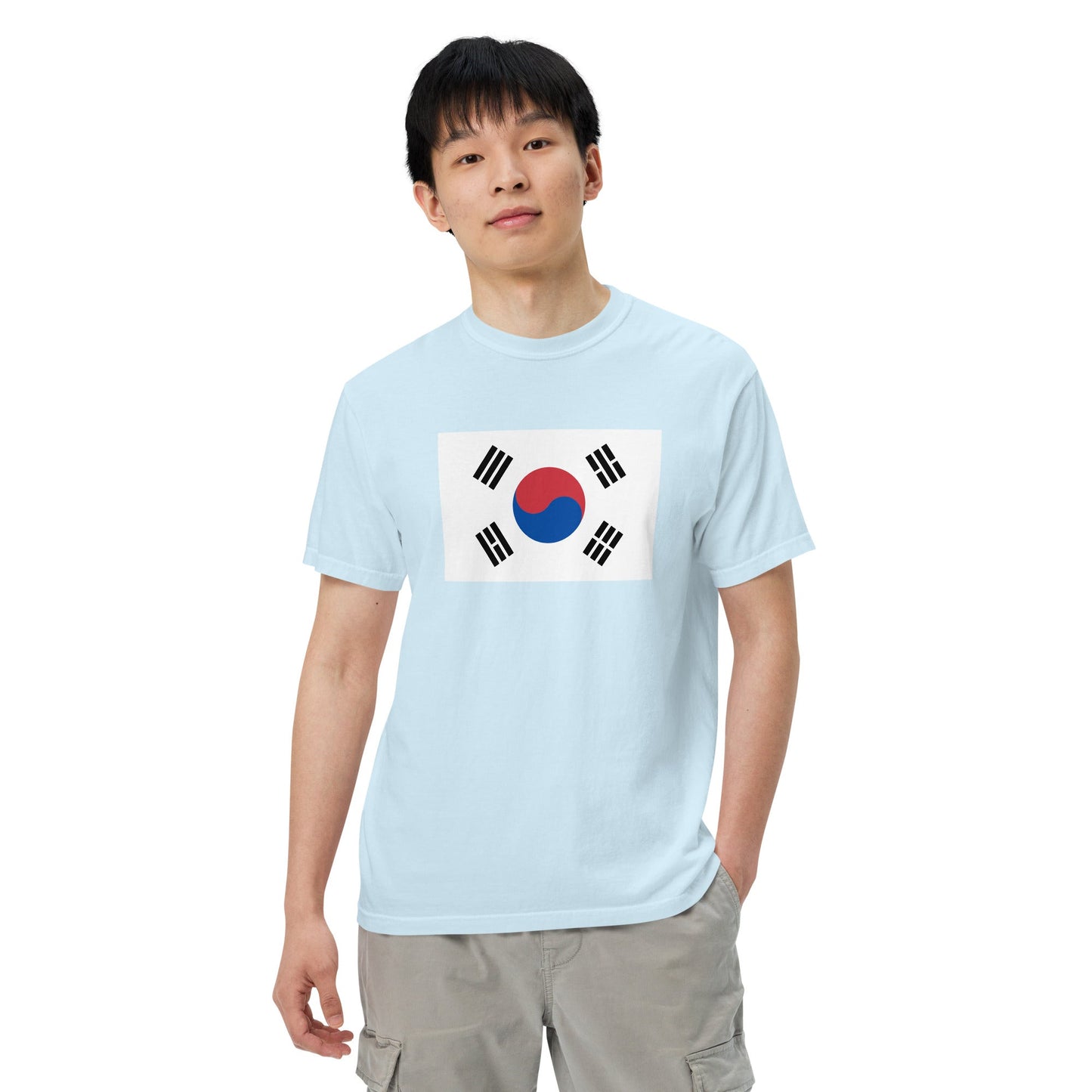 South Korea flag shirt in blue jean, size 2X large