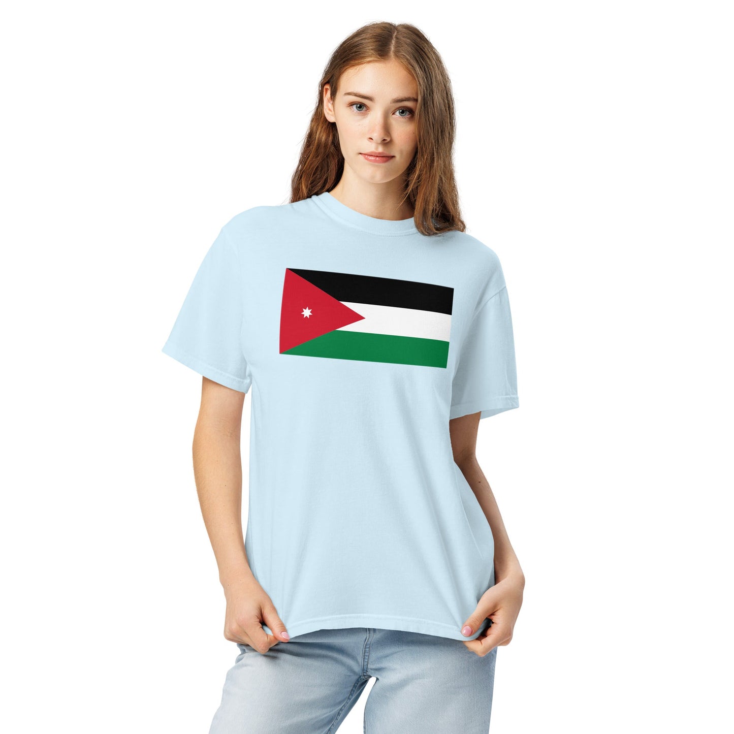 Bold Jordan flag design tee in red, 4X large