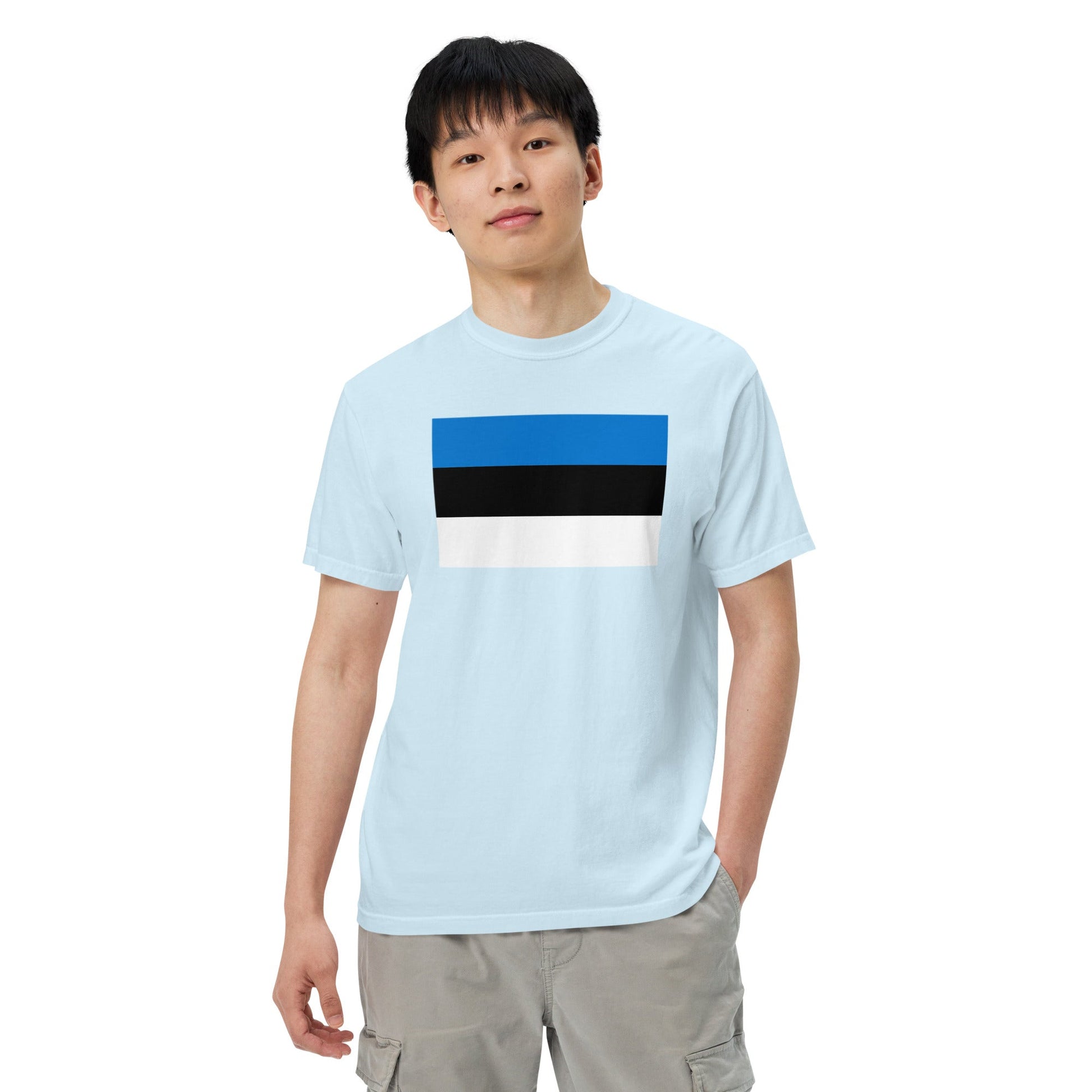 Estonia pride shirt in red – unisex, 2X large