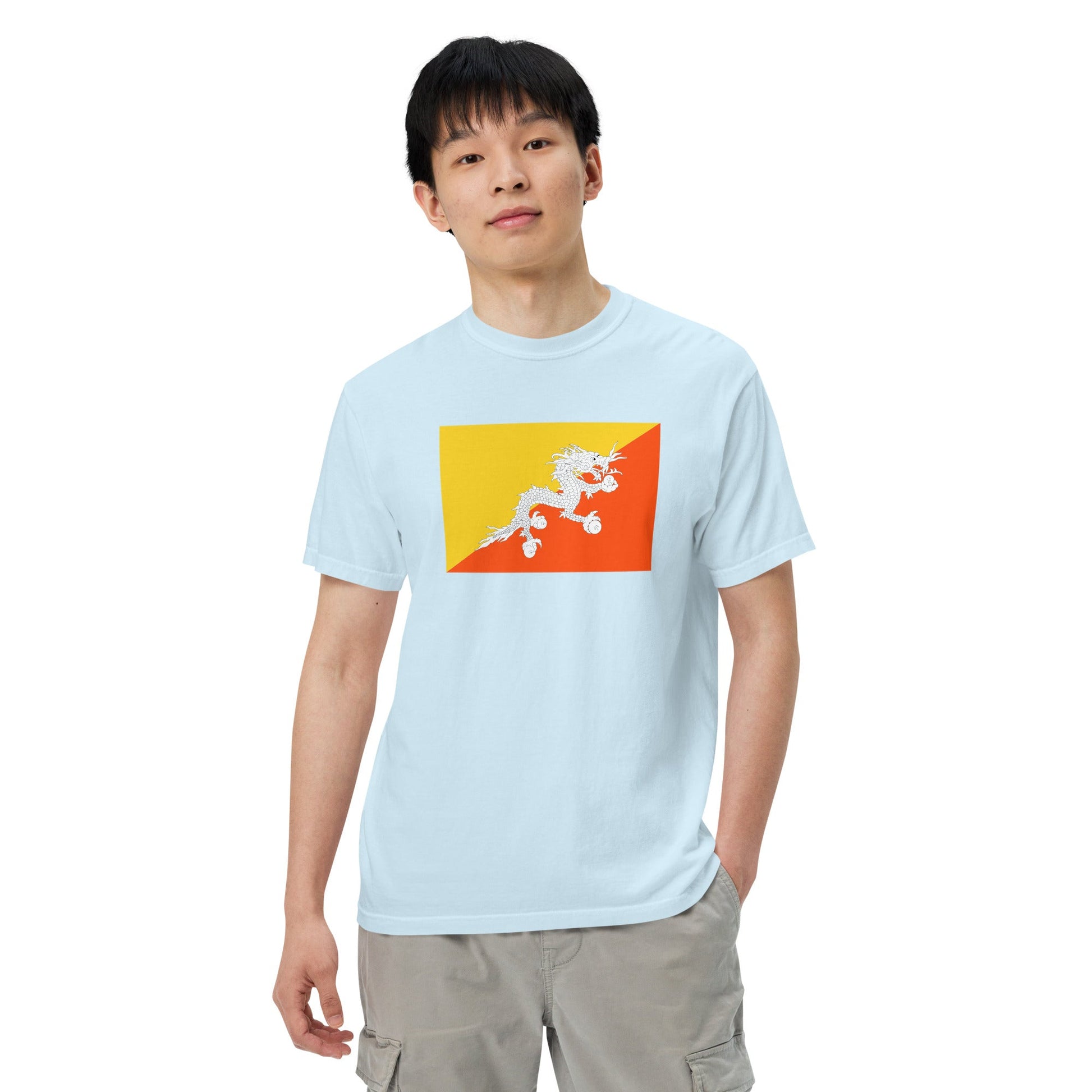 Bhutan pride shirt in black – unisex, medium