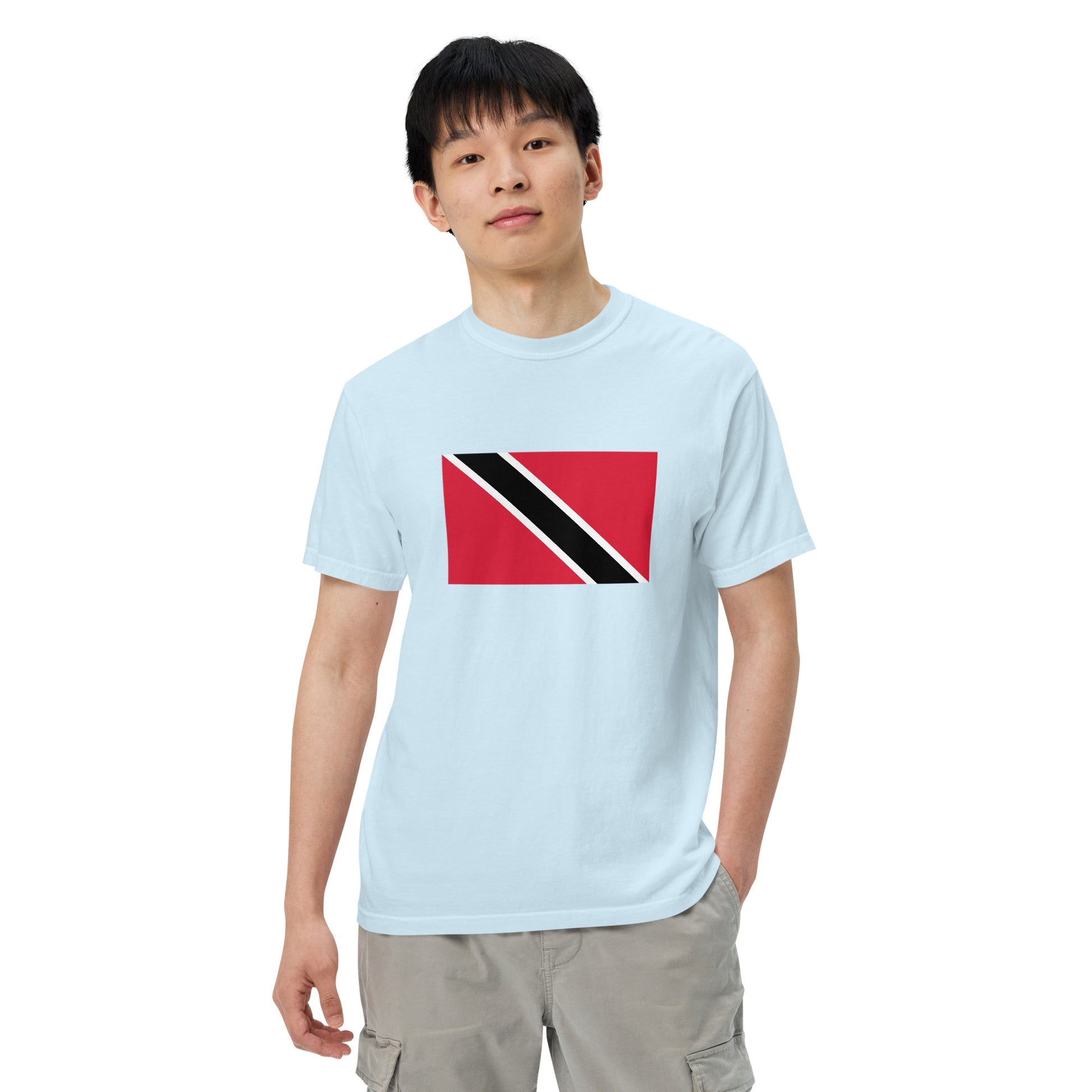 Flag tee representing Trinidad in white, large