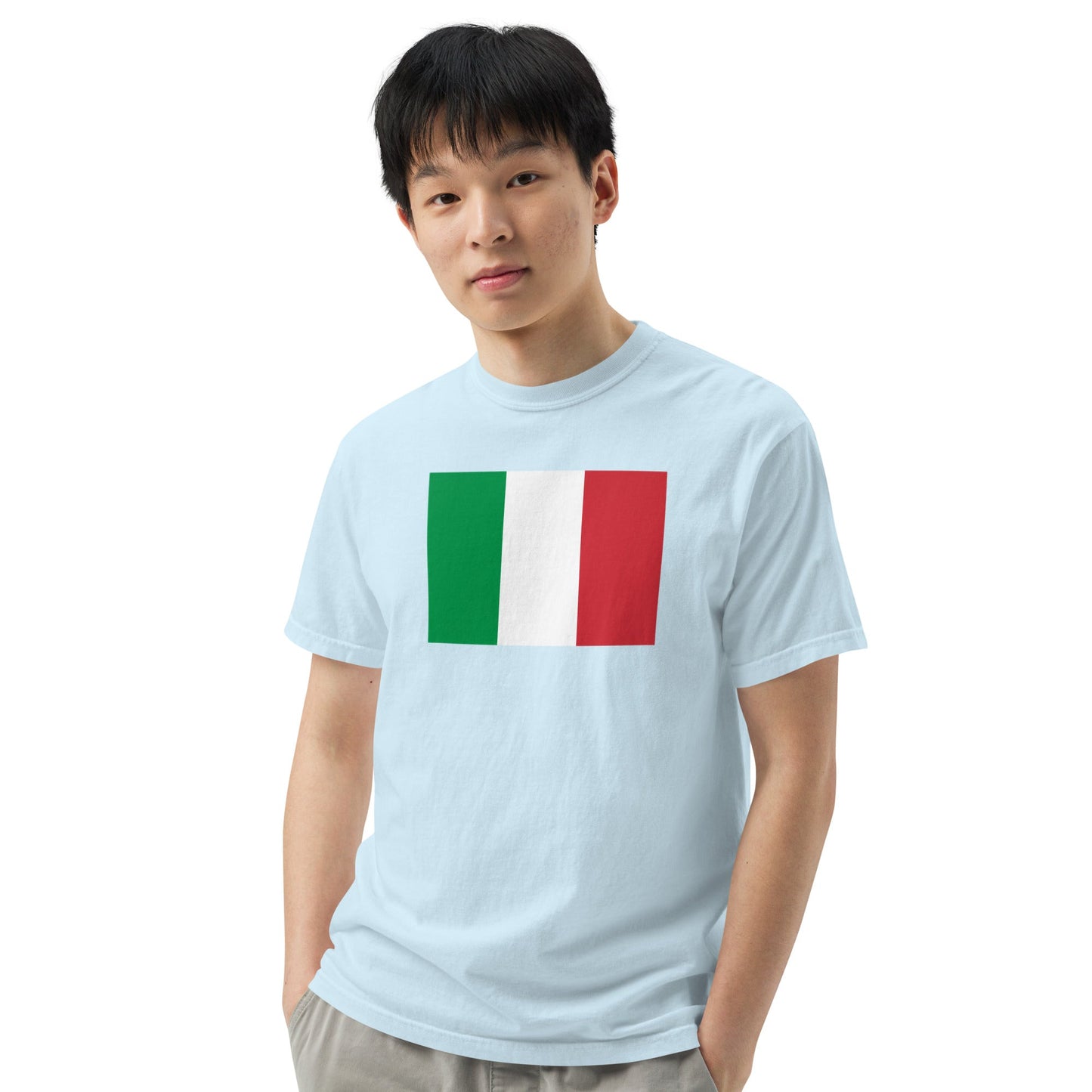 Italy flag shirt in berry, size medium