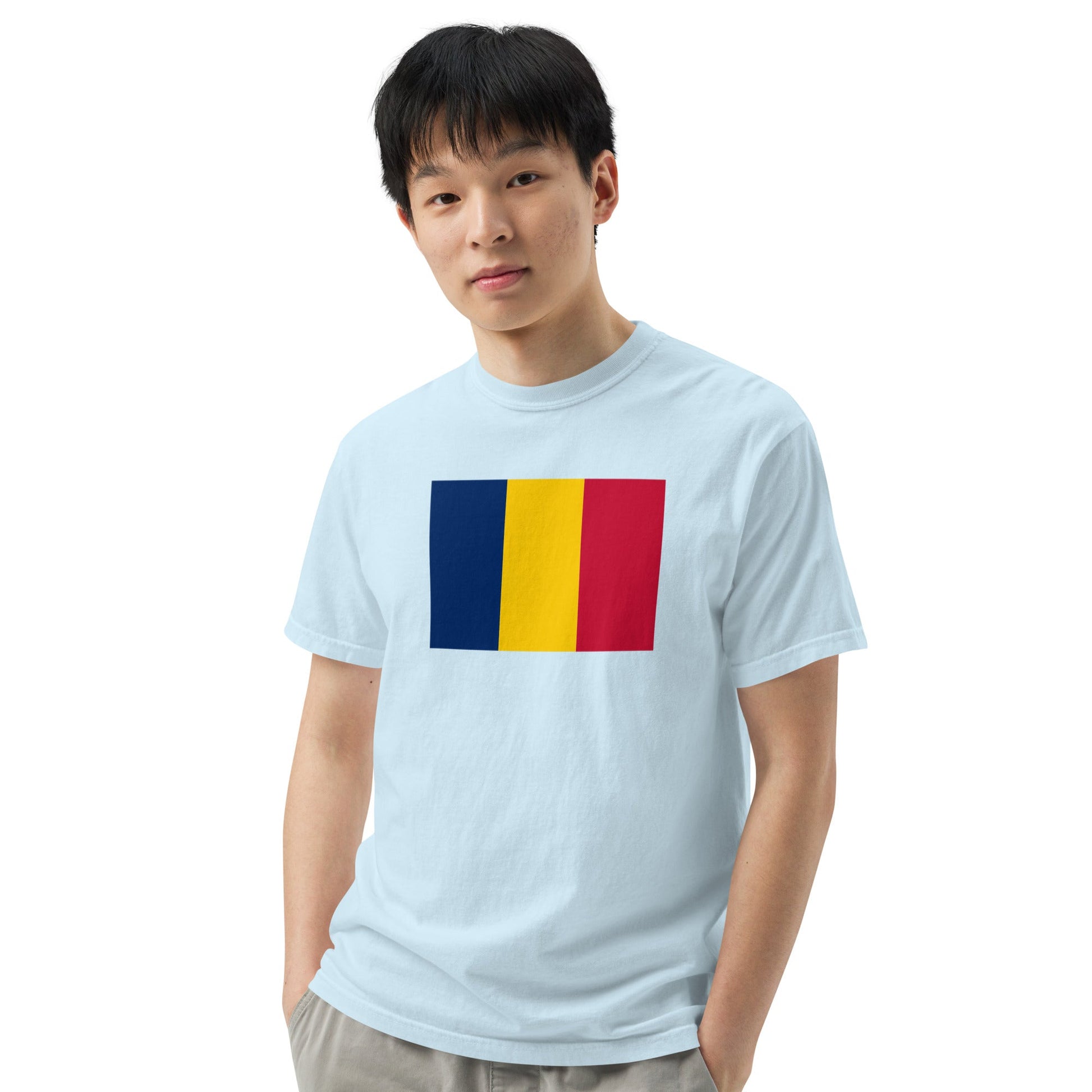 Bold Chad flag design tee in brick, medium