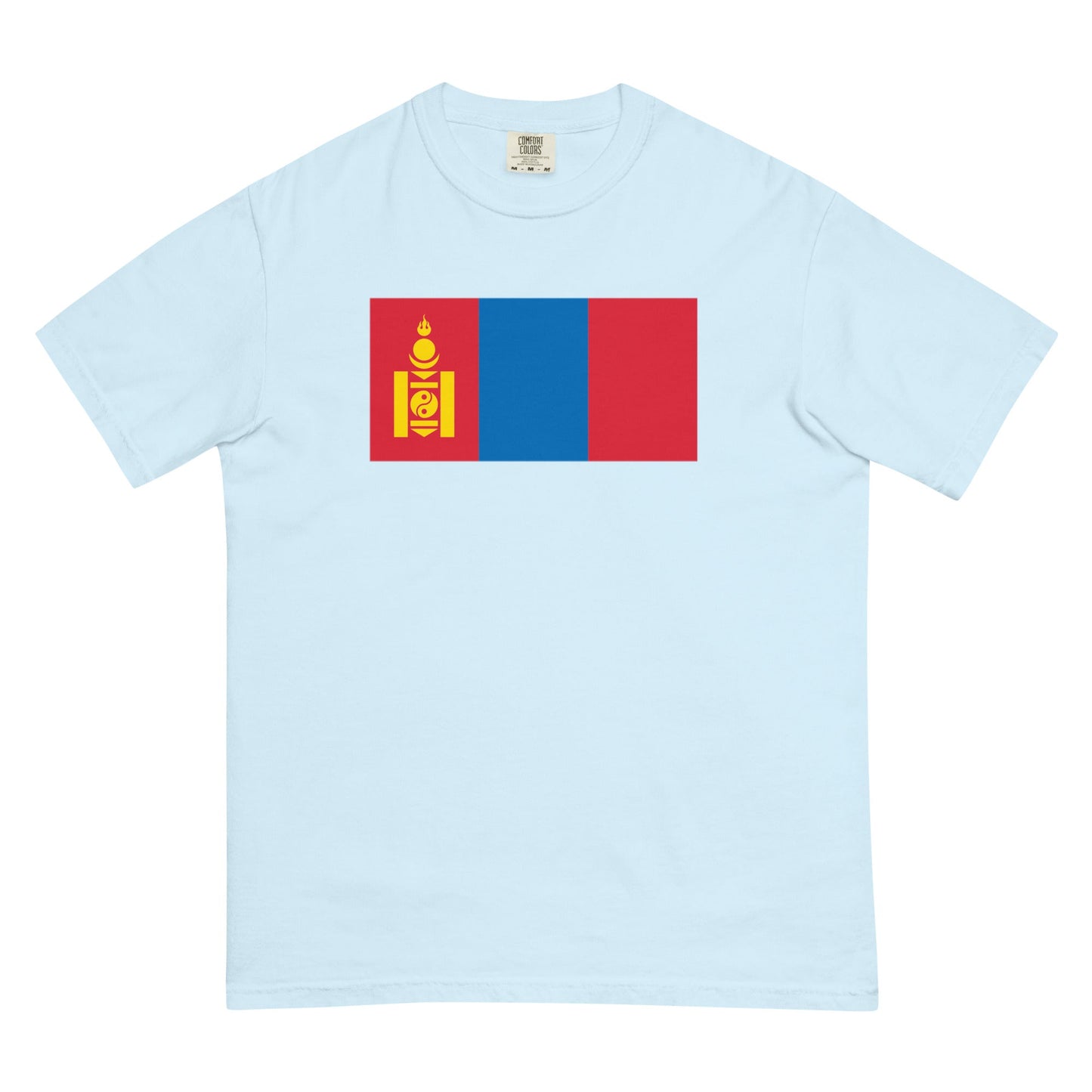 Bold Mongolia flag design tee in berry, extra large