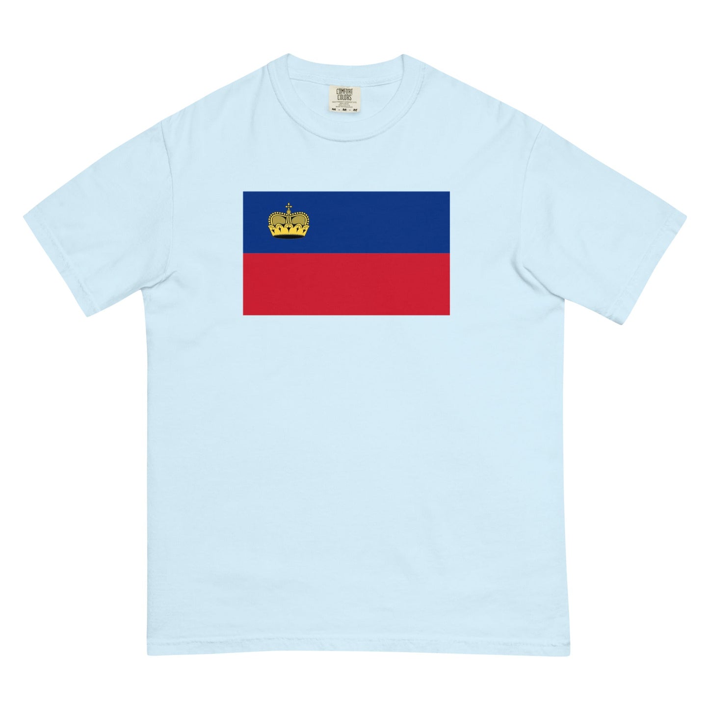 Liechtenstein flag shirt in espresso, size 3X large