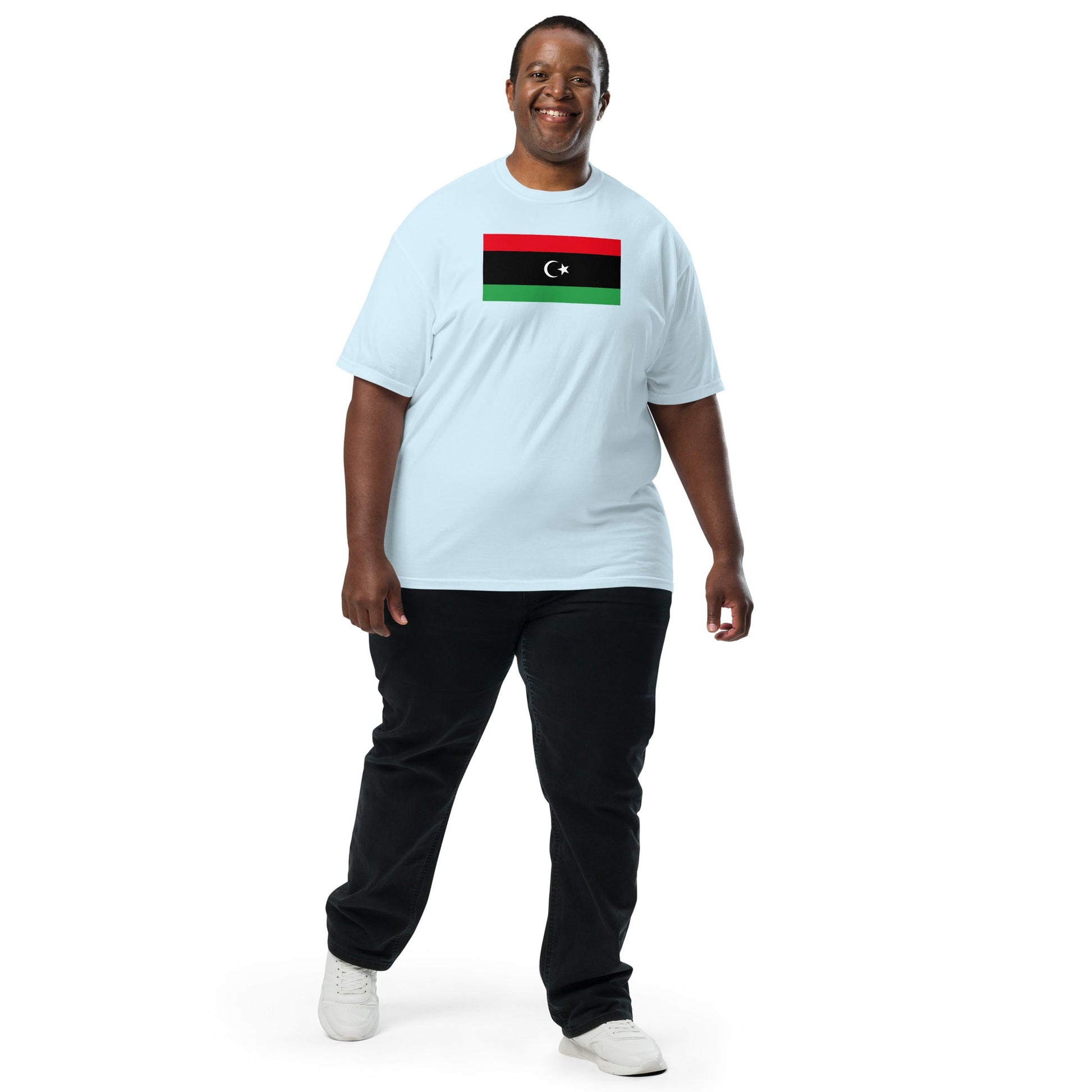 Libya pride shirt in true navy – unisex, large