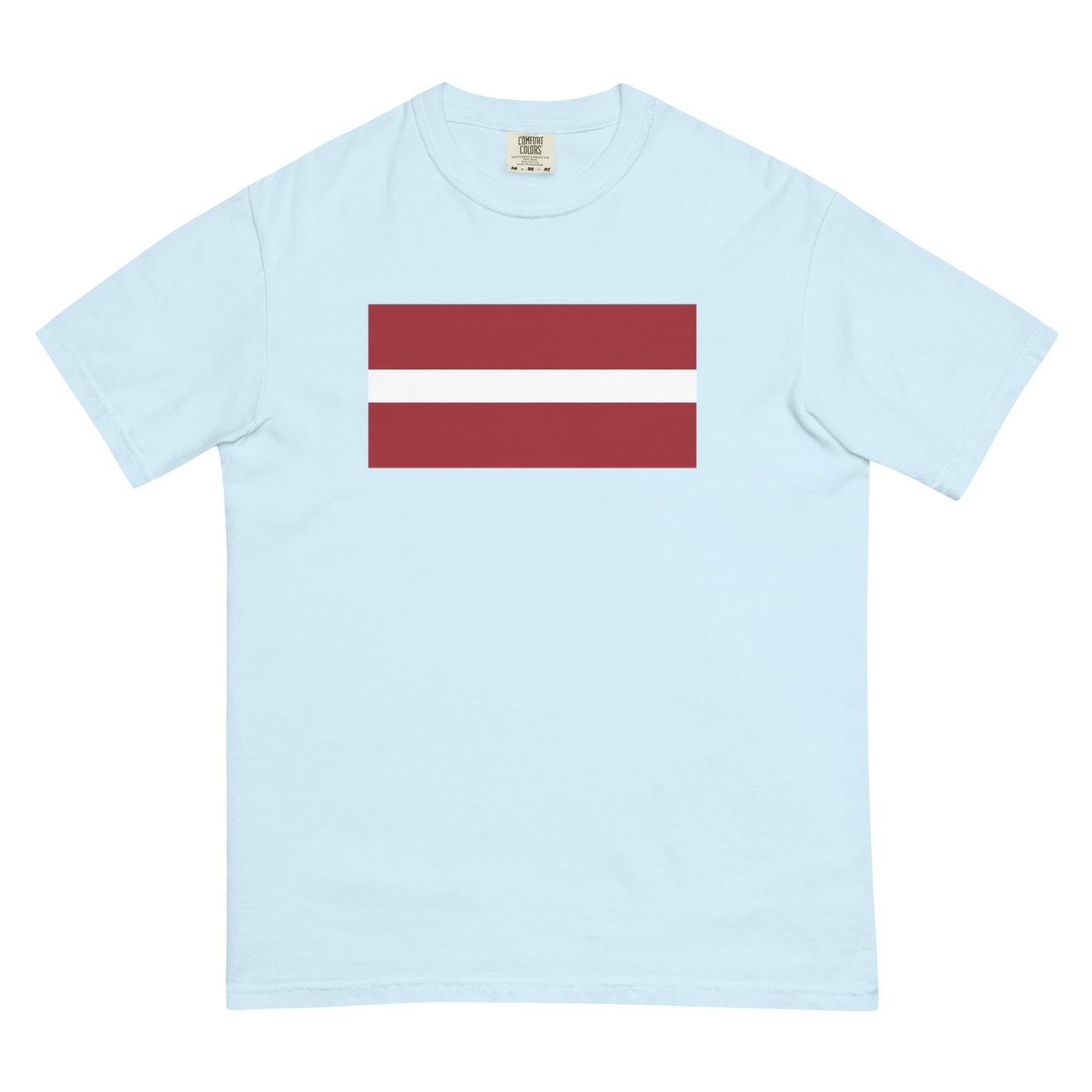 Flag tee representing Latvia in espresso, small