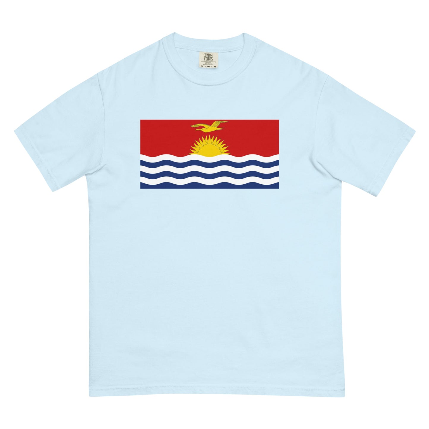 Bold Kosovo flag design tee in blue spruce, 4X large