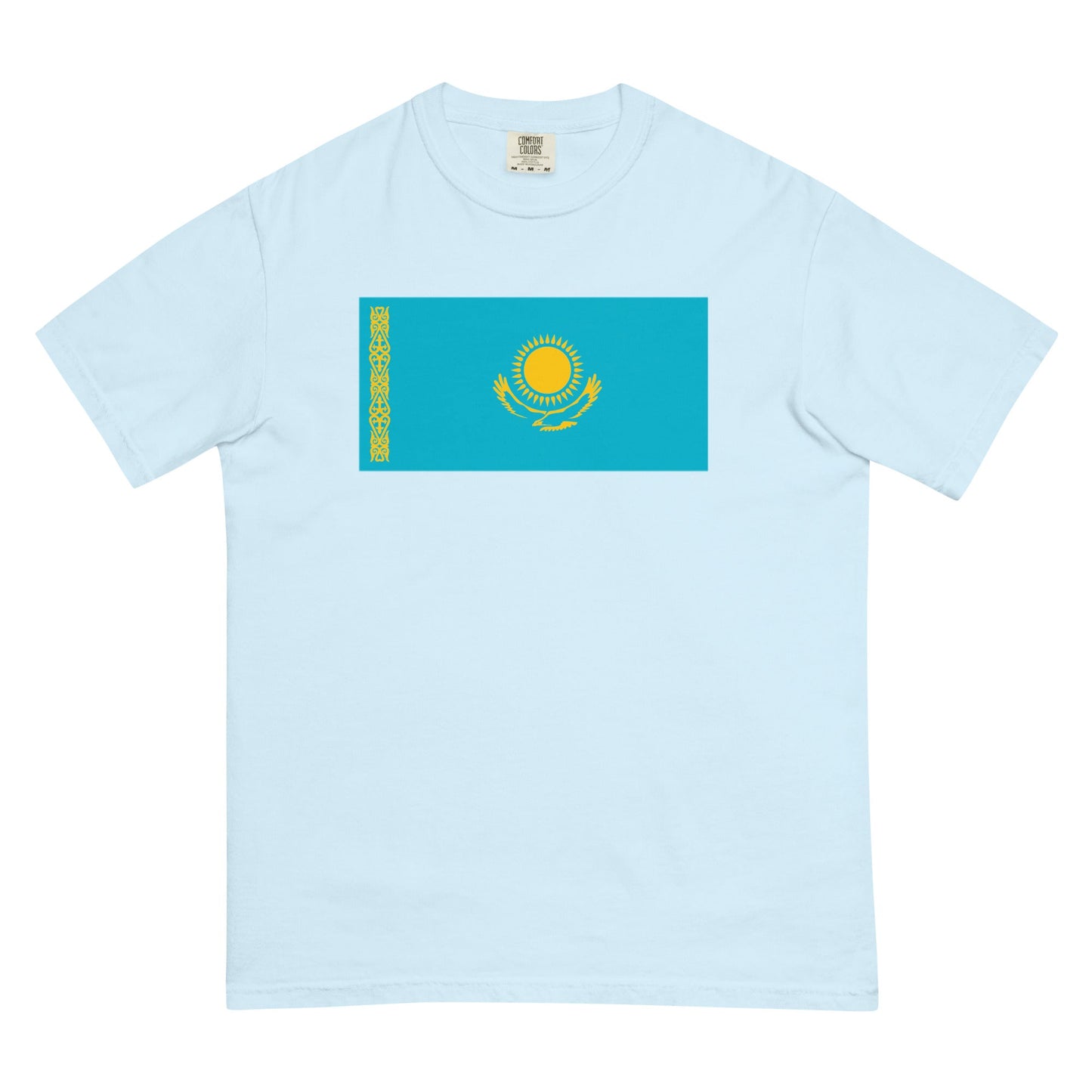 Flag tee representing Kazakhstan in crimson, small