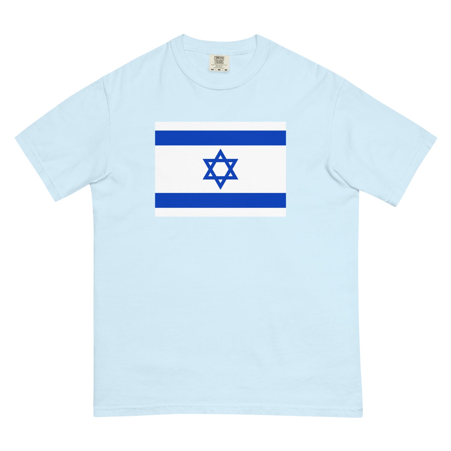 Israel flag shirt in blue spruce, size 3X large
