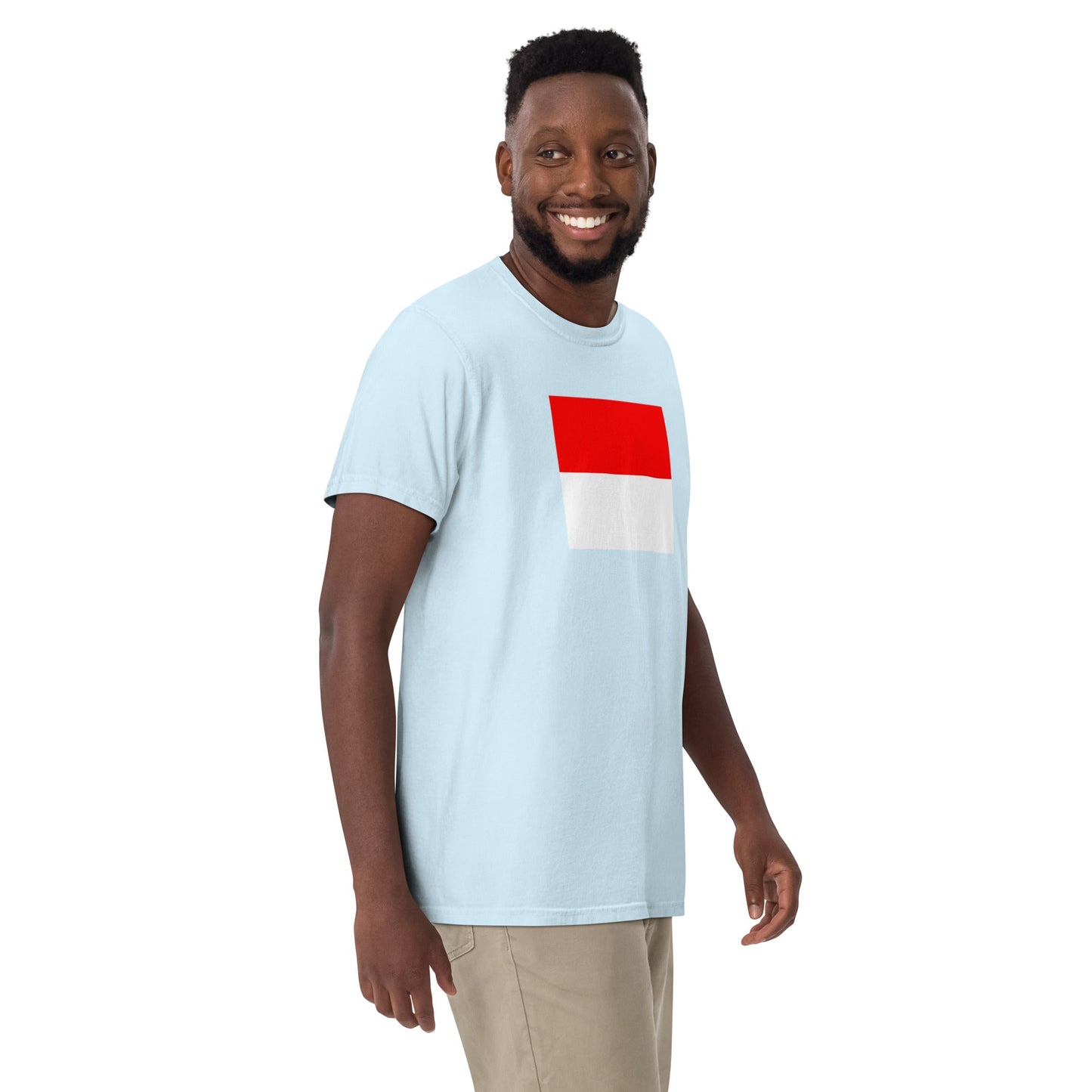 Bold Indonesia flag design tee in true navy, 4X large