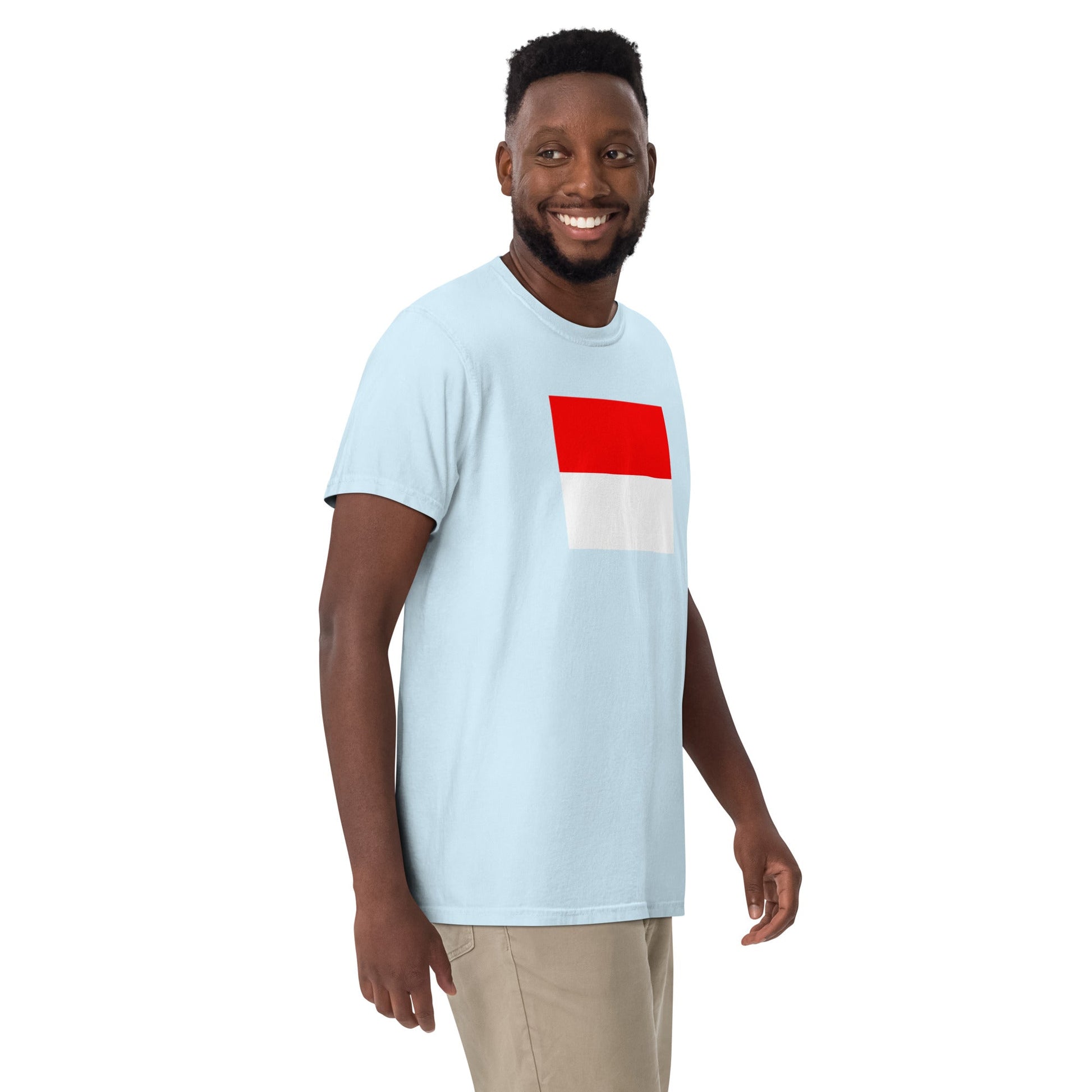 Bold Indonesia flag design tee in true navy, 4X large