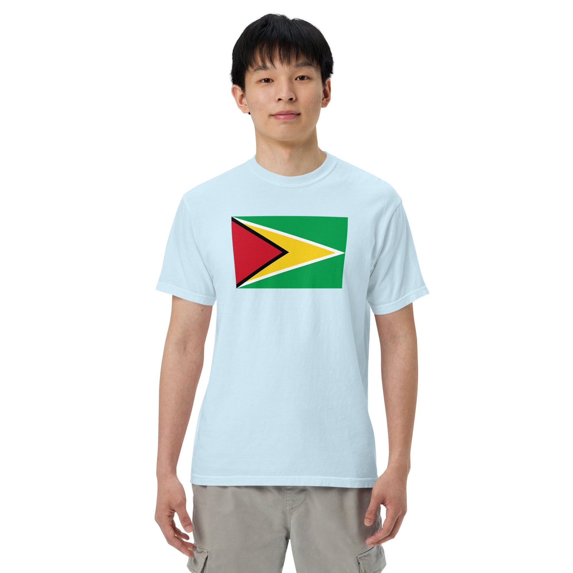 Flag tee representing Guyana in brick, medium
