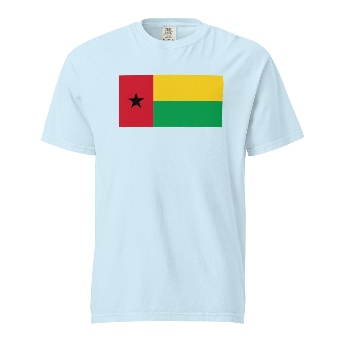 Guinea Bissau flag shirt in blue spruce, size 4X large