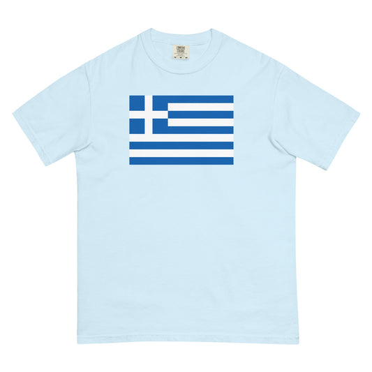black shirt with Greece flag design, small