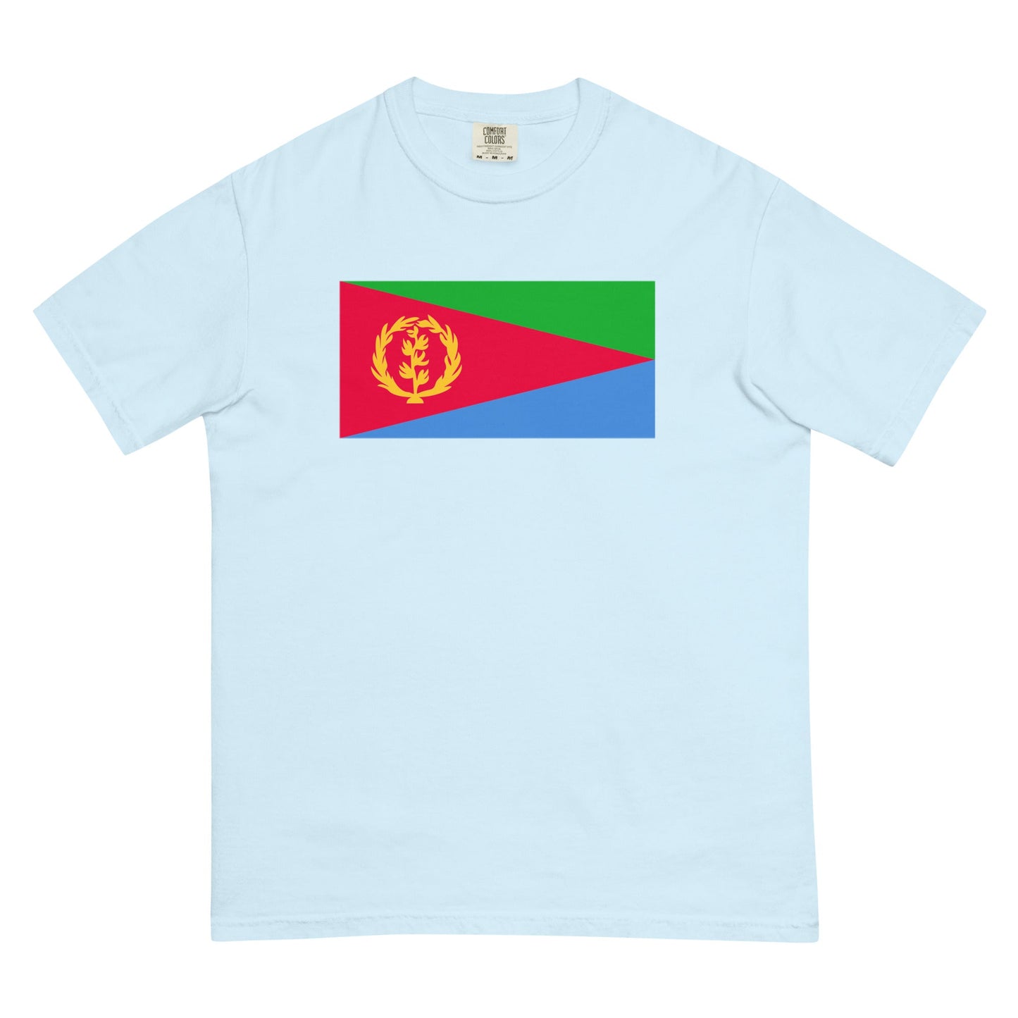 Flag tee representing Eritrea in flo blue, 2X large