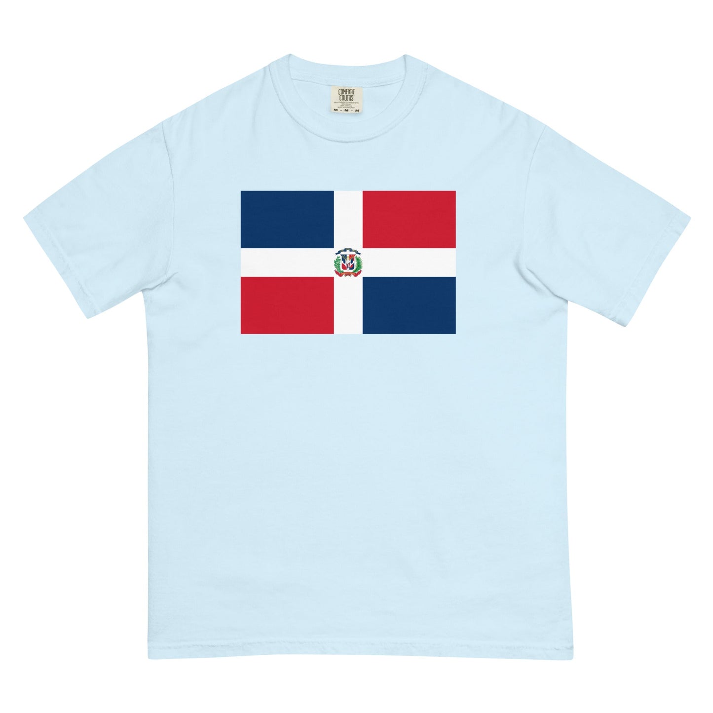 Flag tee representing Dominican Republic in berry, 2X large
