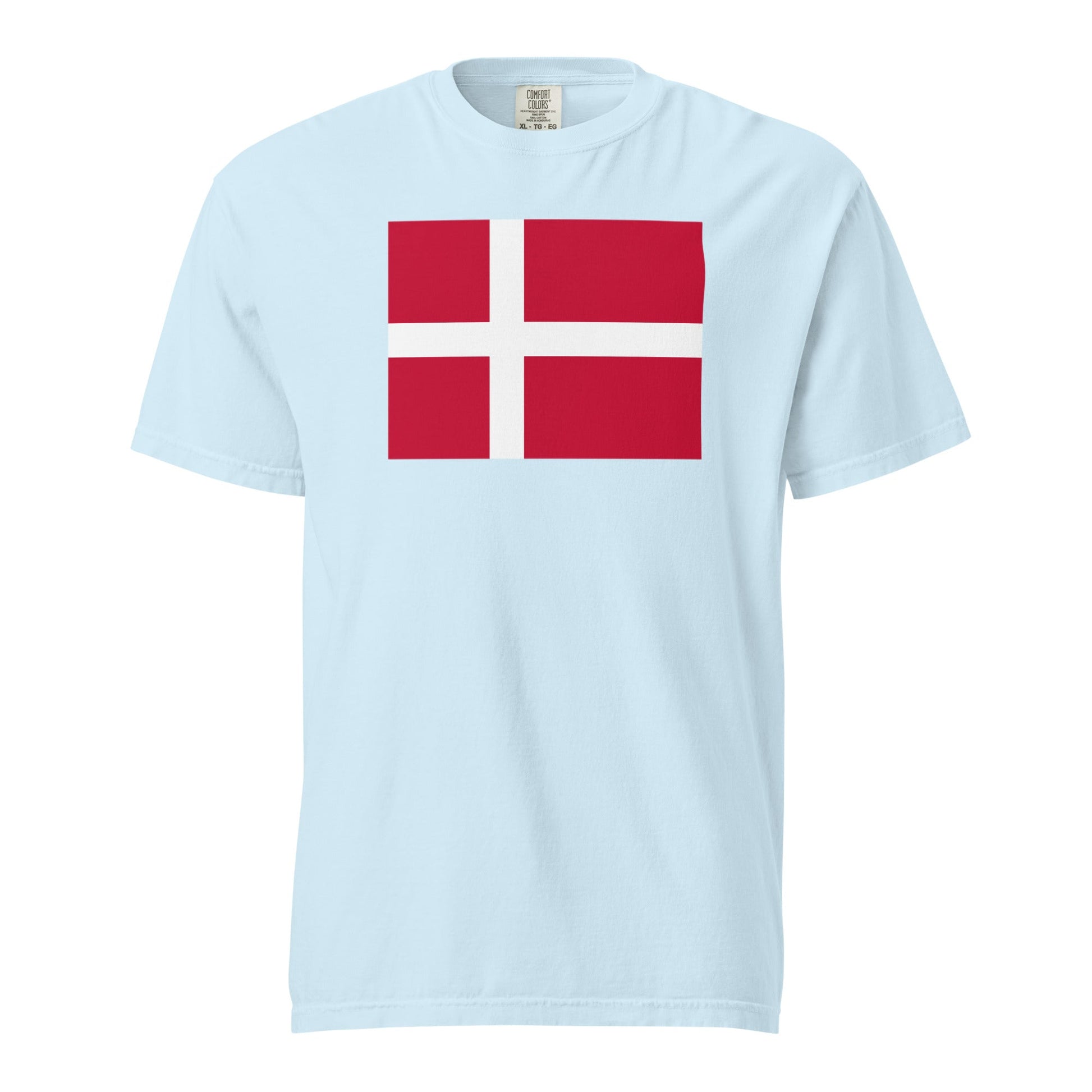 Bold Denmark flag design tee in grape, 4X large