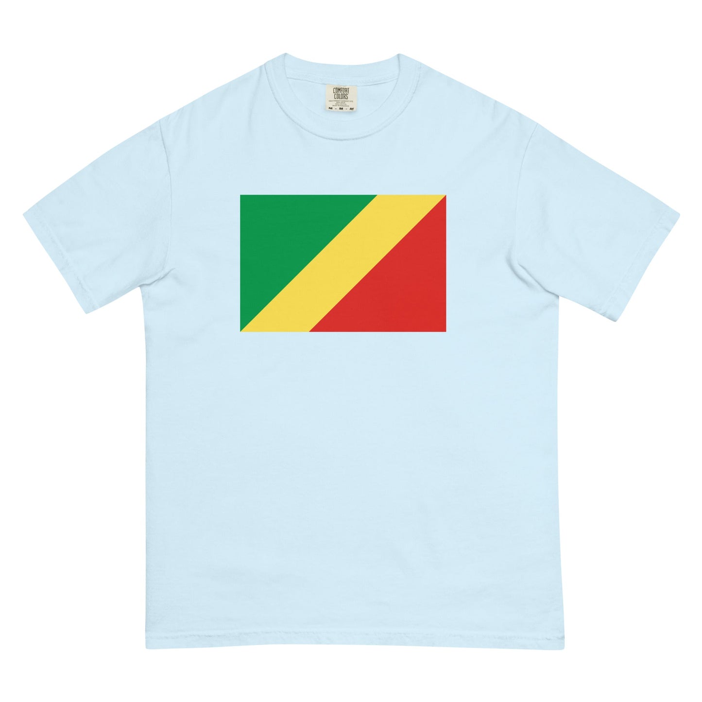 Flag tee representing Congo Congo Brazzaville in berry, 3X large