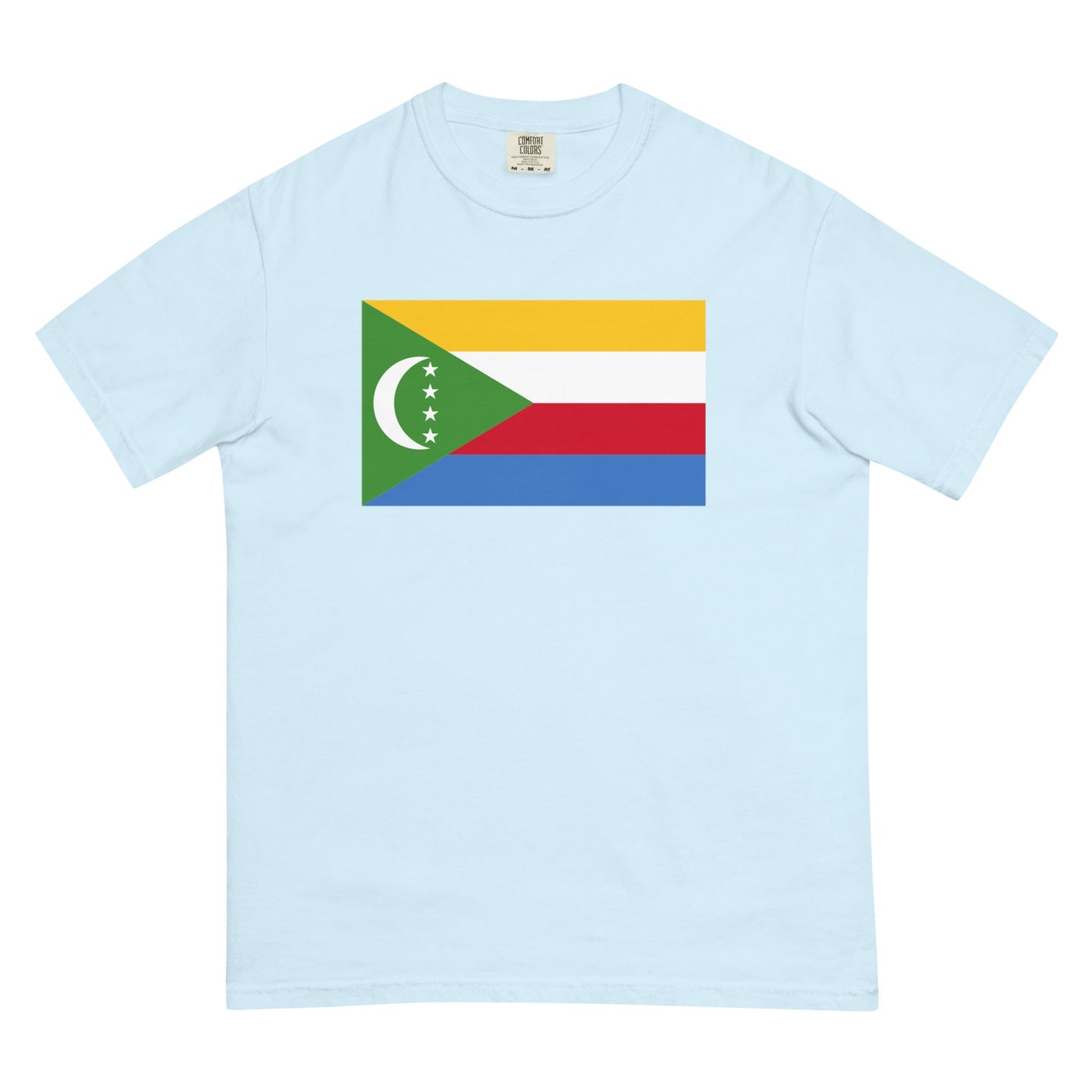 Bold Comoros flag design tee in espresso, small