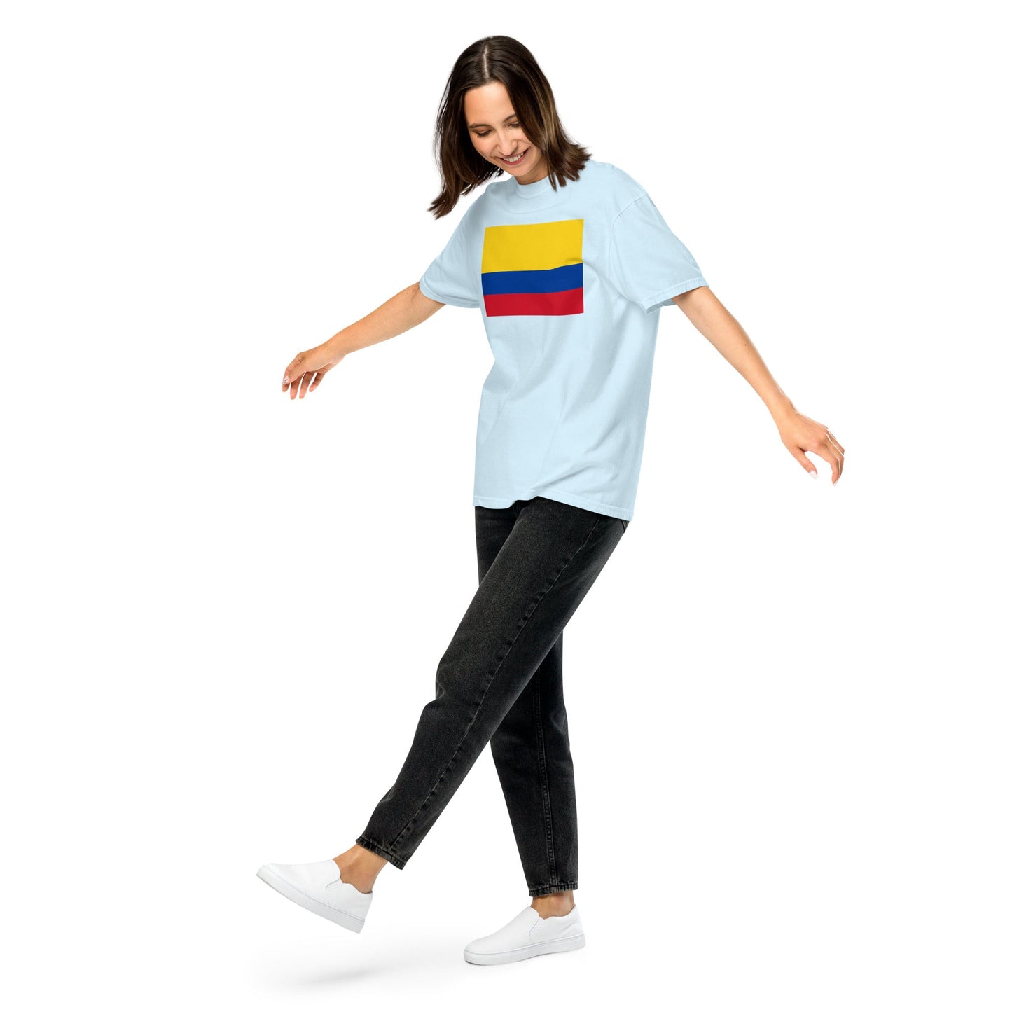 Flag tee representing Colombia in true navy, 3X large