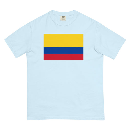 Flag tee representing Colombia in black, small