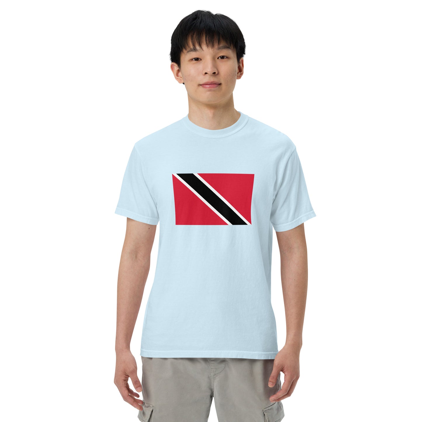 Trinidad flag shirt in white, size medium