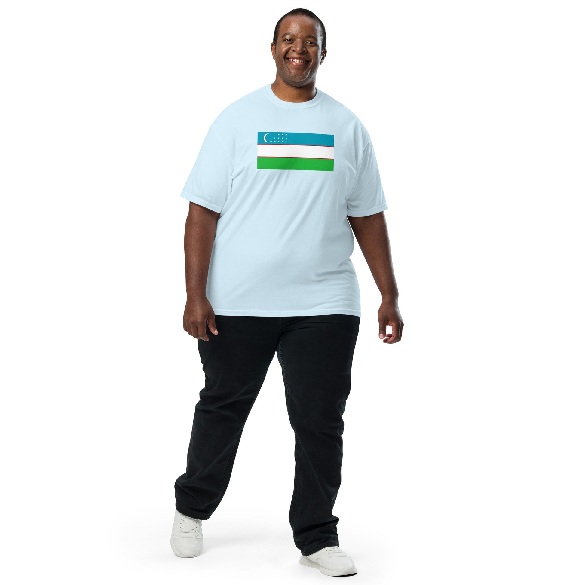 Uzbekistan heritage shirt, brick, size large