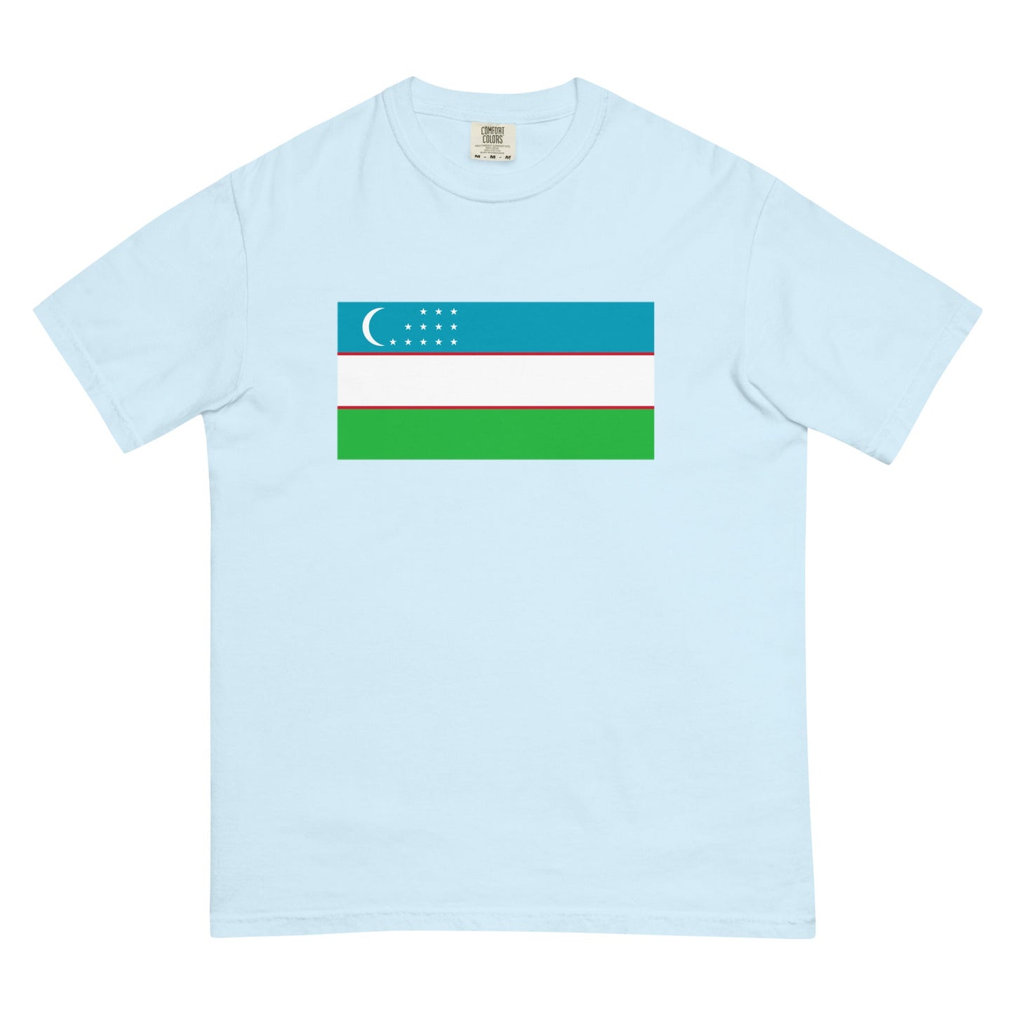 Uzbekistan flag shirt in brick, size 4X large