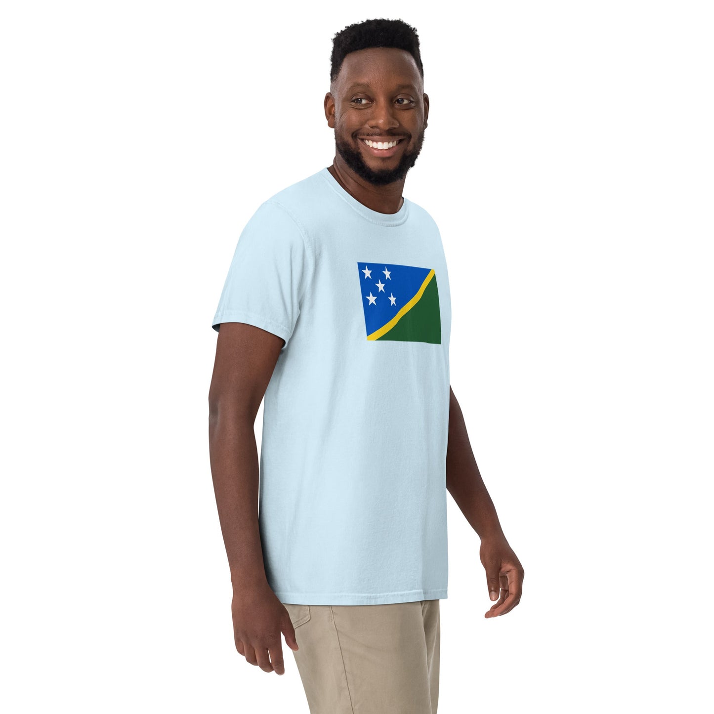 Flag tee representing Solomon Islands in red, 3X large