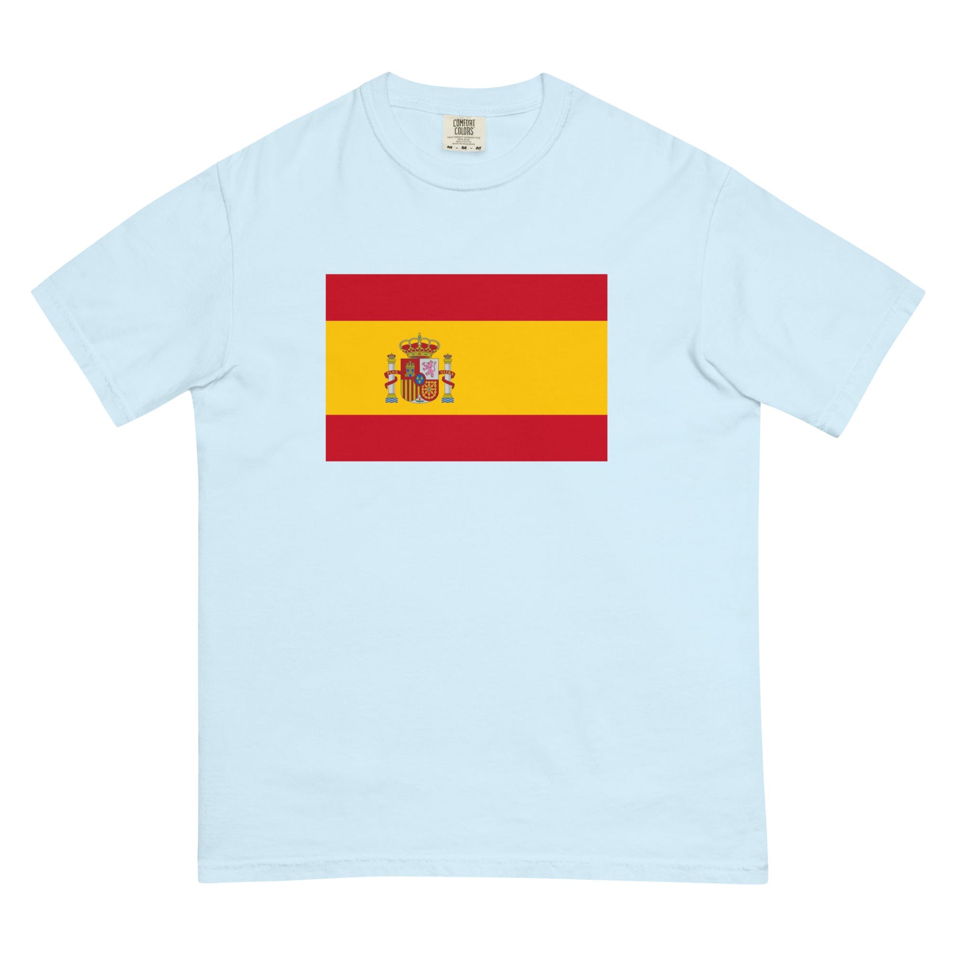 Bold Spain flag design tee in blue spruce, 3X large