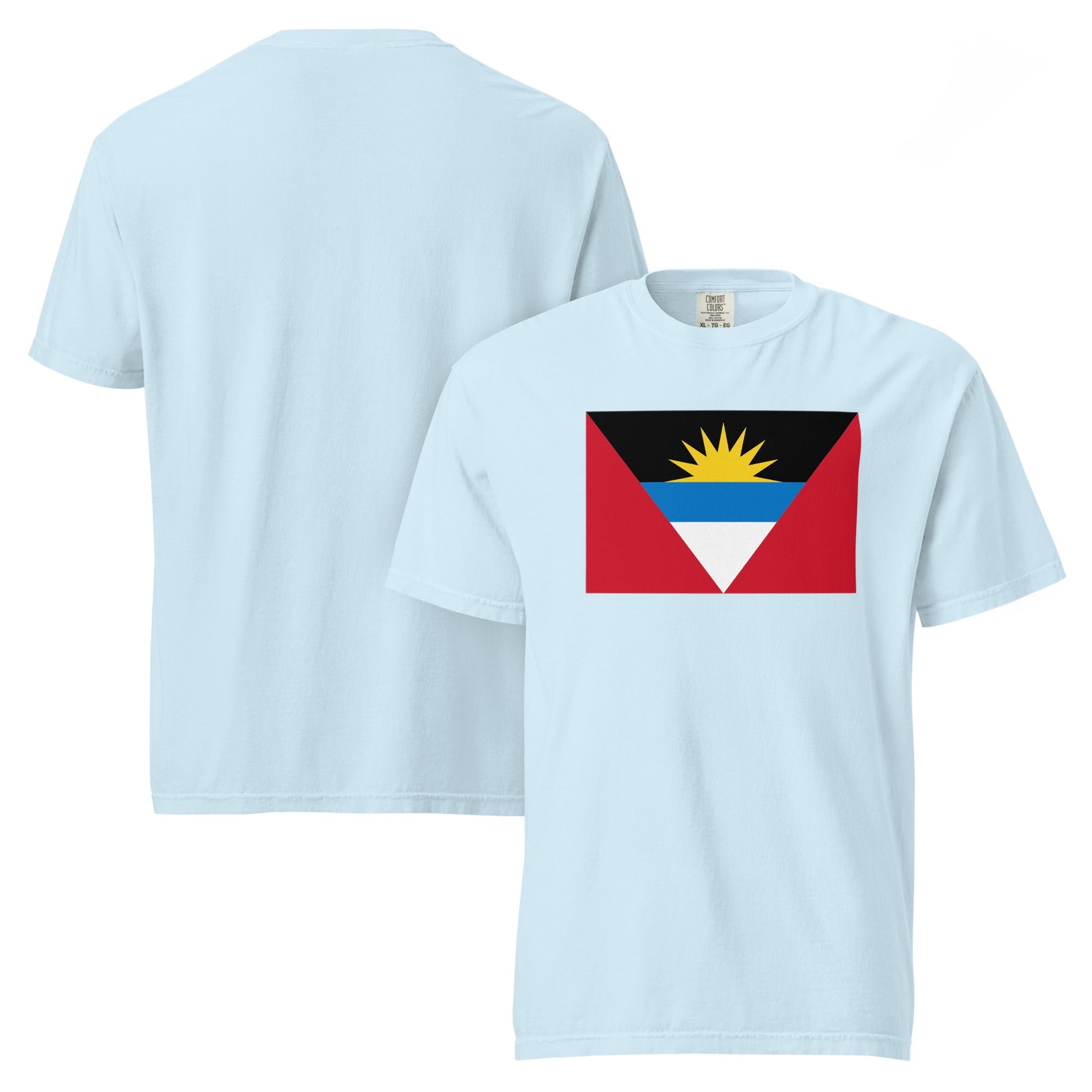 Bold Antigua And Barbuda Flag Pride Shirt flag design tee in true navy, 2X large