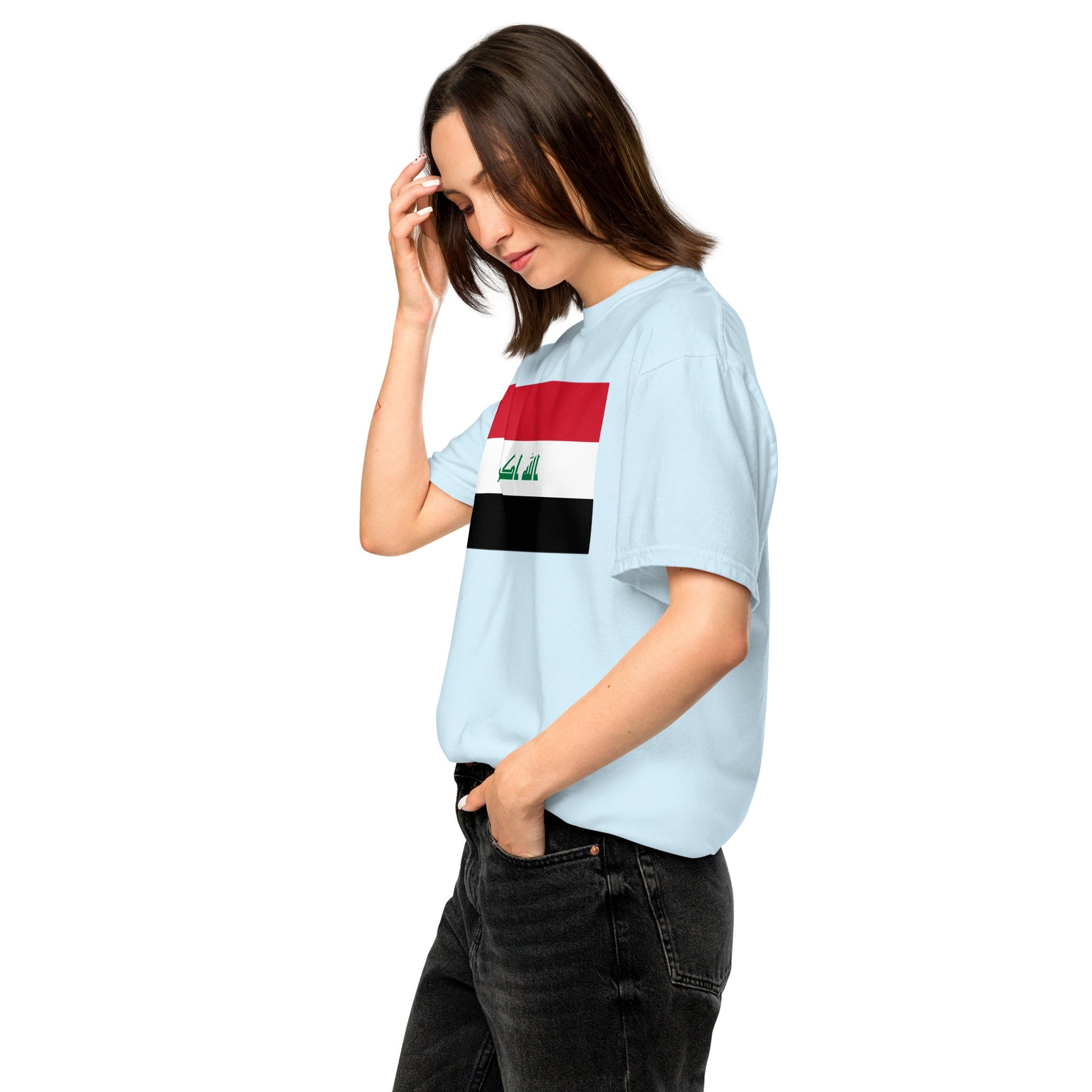 Iraq flag shirt in true navy, size 3X large