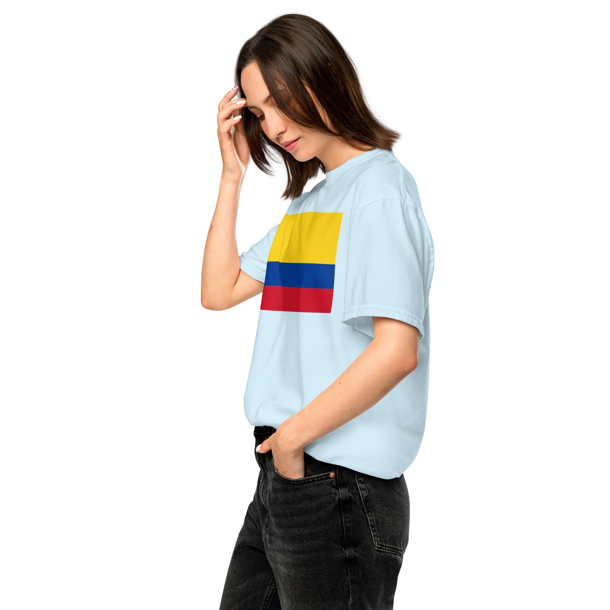 Colombia flag shirt in true navy, size 4X large