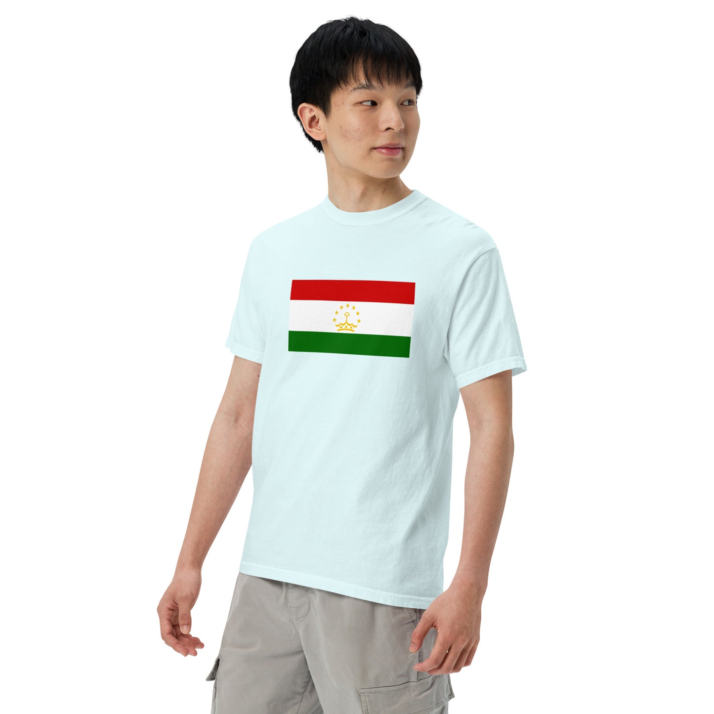 Tajikistan pride shirt in black – unisex, extra large