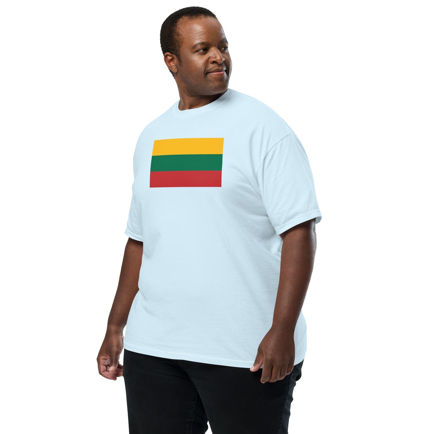 Lithuania pride shirt in true navy – unisex, 3X large