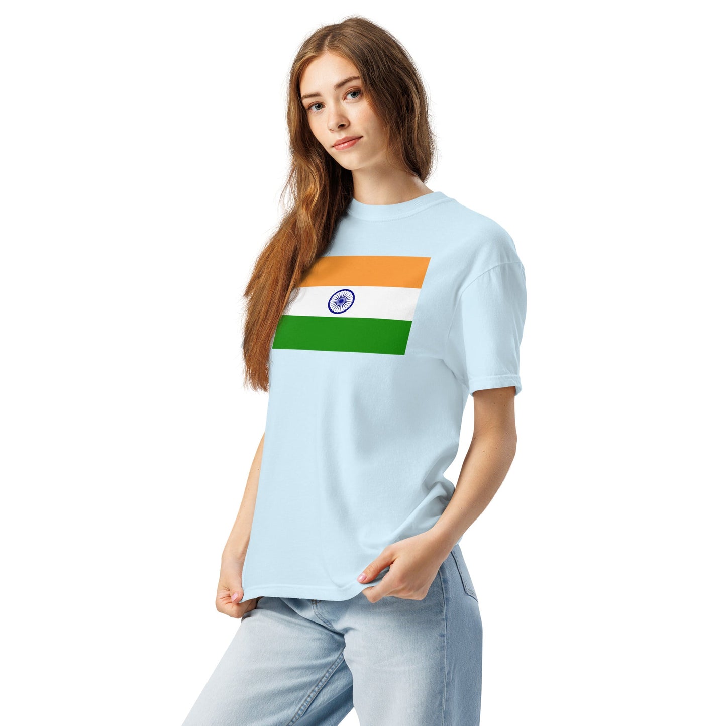 India flag shirt in red, size medium