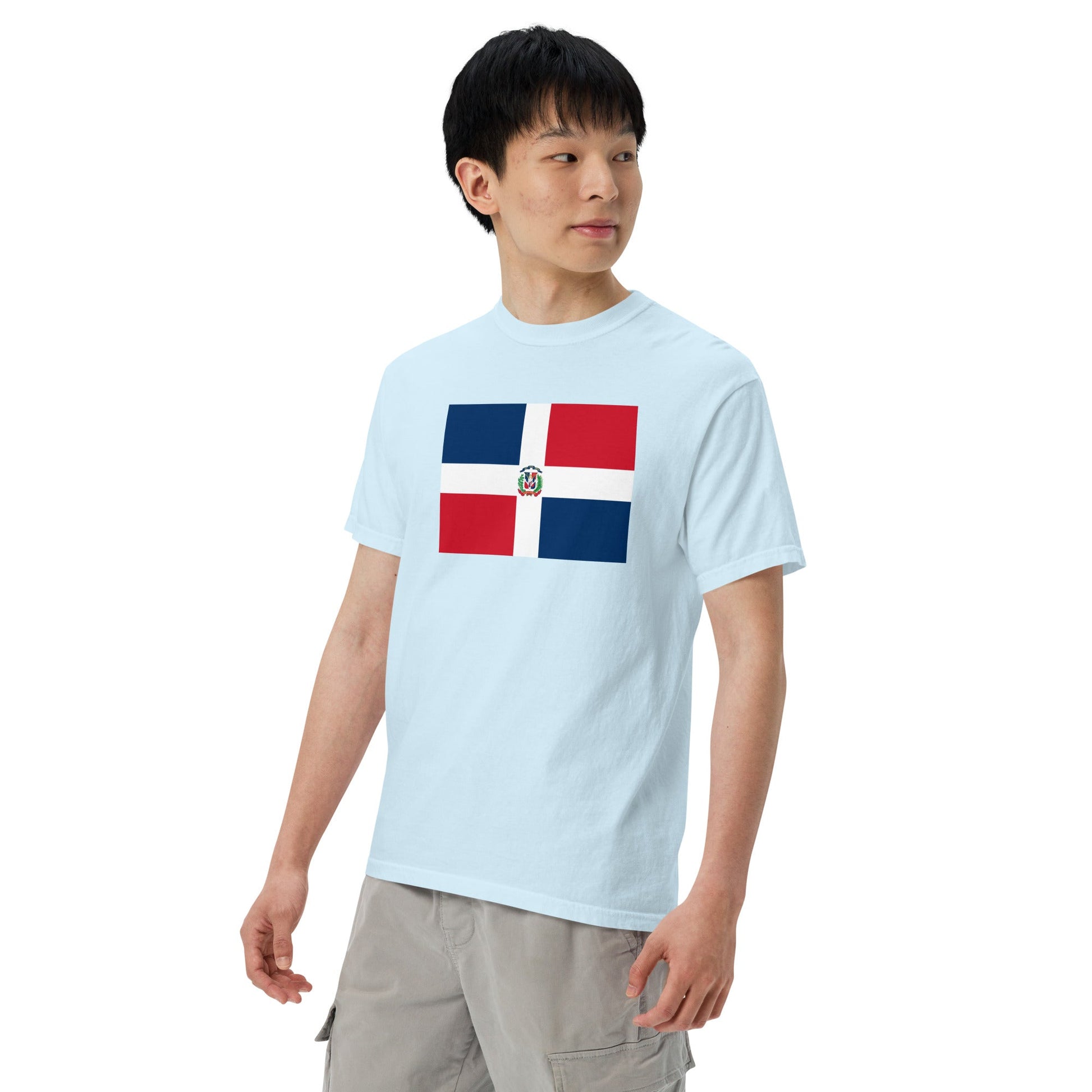 true navy flag shirt for Dominican Republic – size small