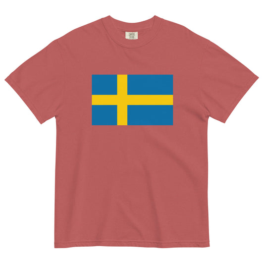 Flag tee representing Sweden in black, small
