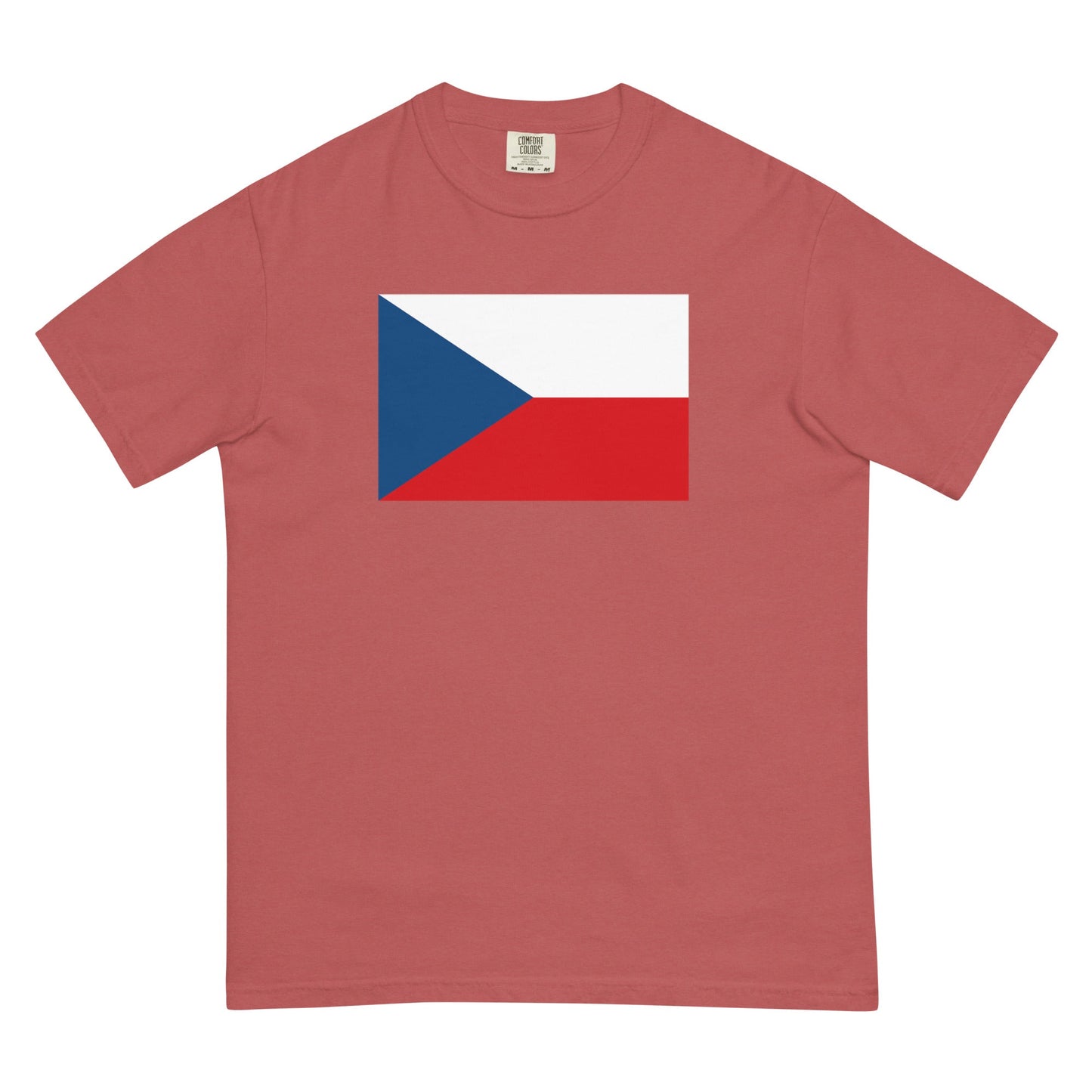 Czechia flag shirt in black, size small
