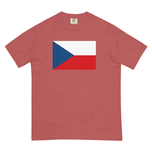 Czechia flag shirt in black, size small