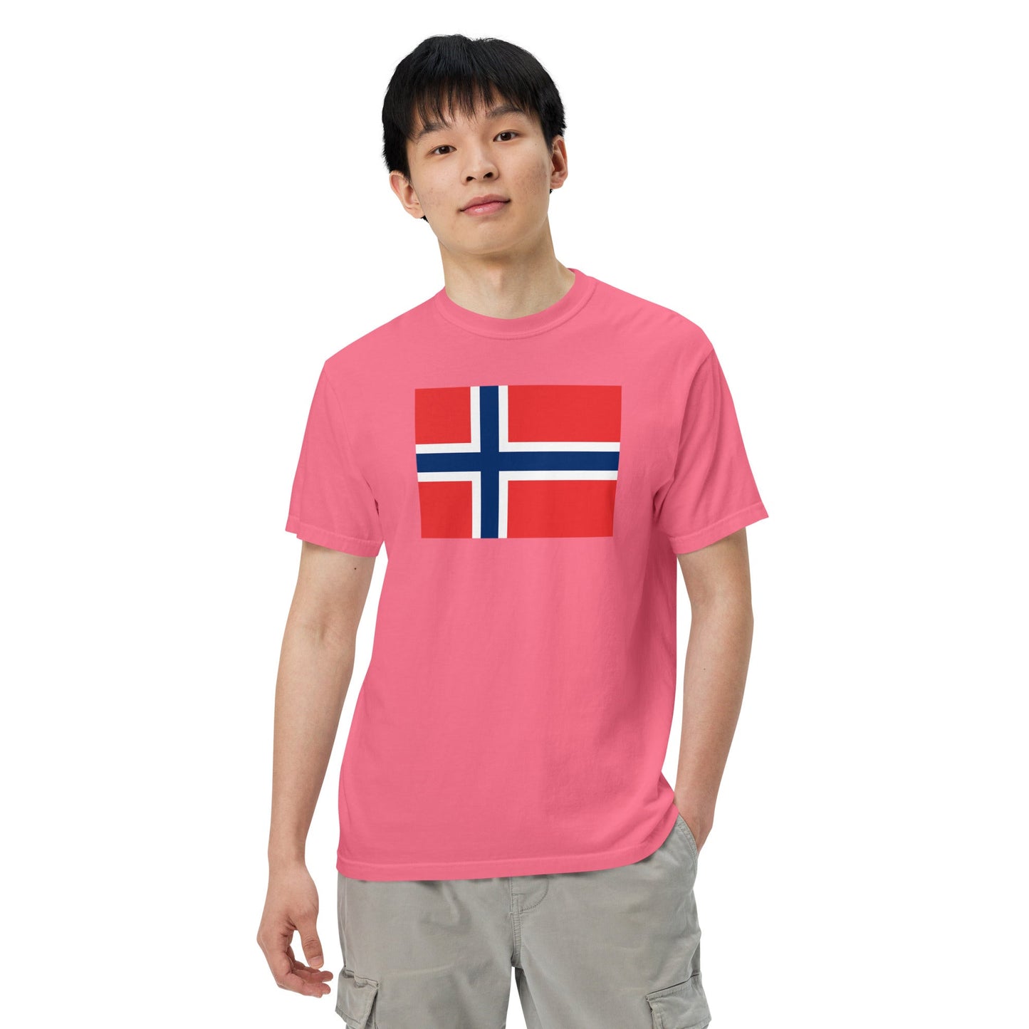 Flag tee representing Norway in black, 3X large