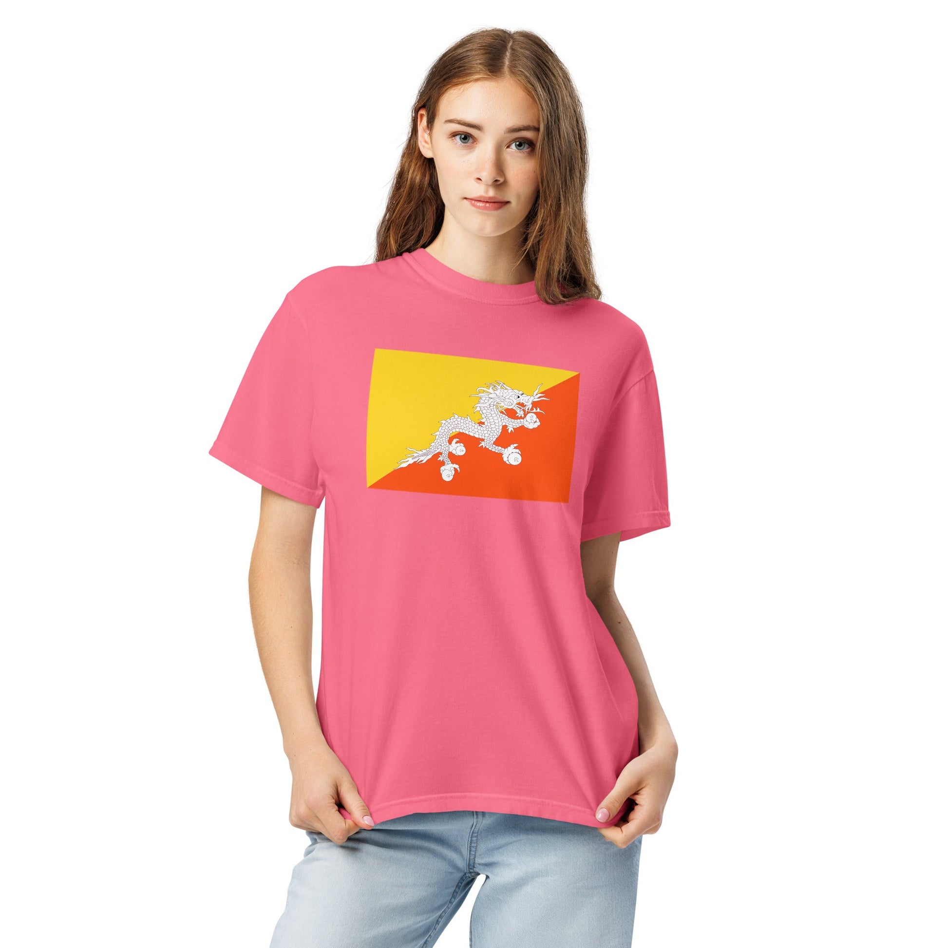 Bhutan national shirt, 3X large, in red
