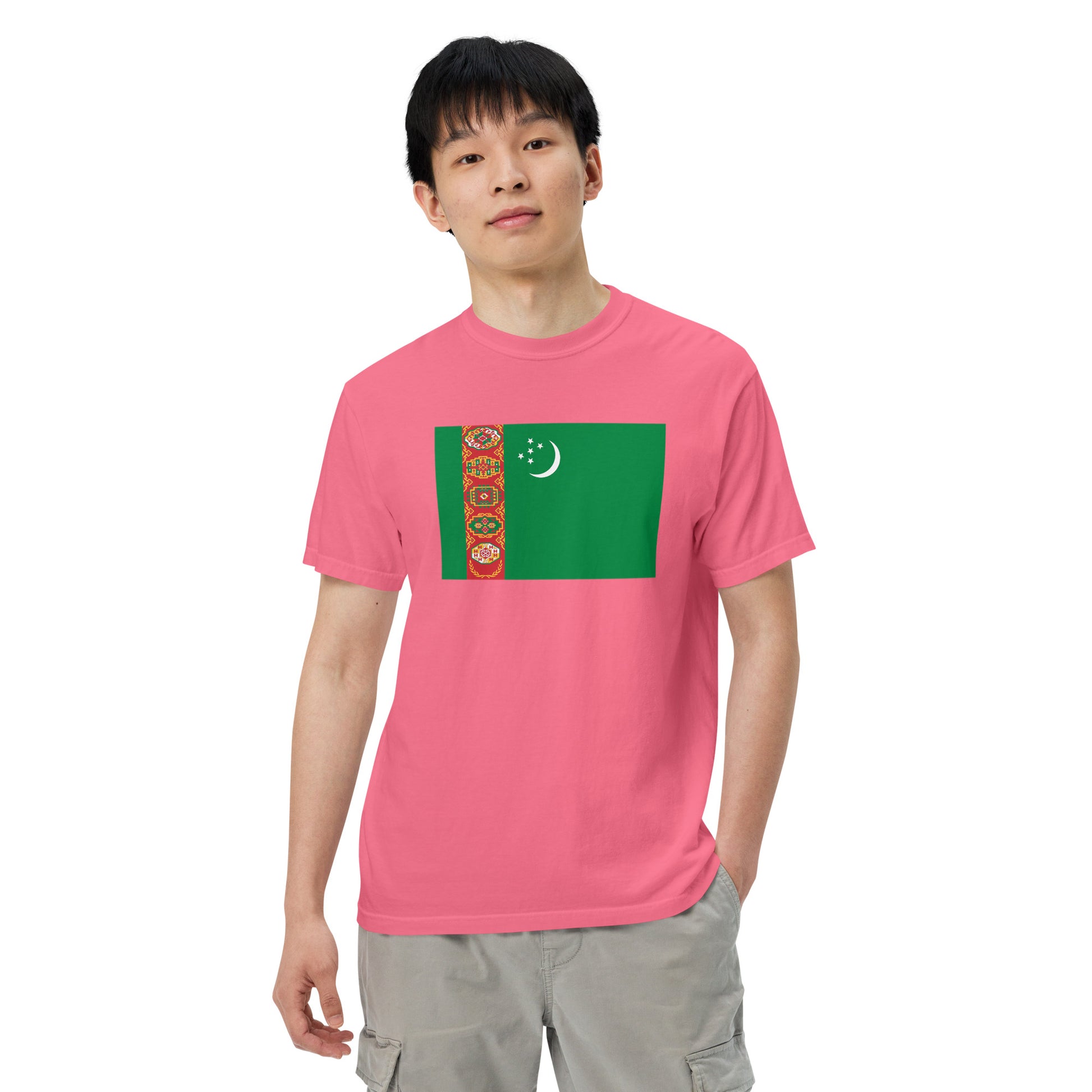 brick shirt with Turkmenistan flag design, extra large