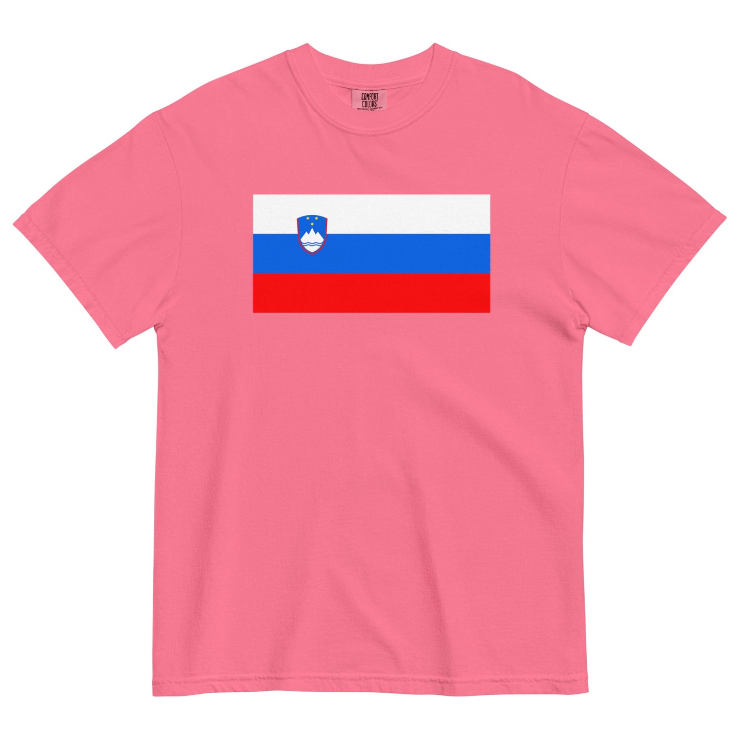Bold Slovenia flag design tee in true navy, medium